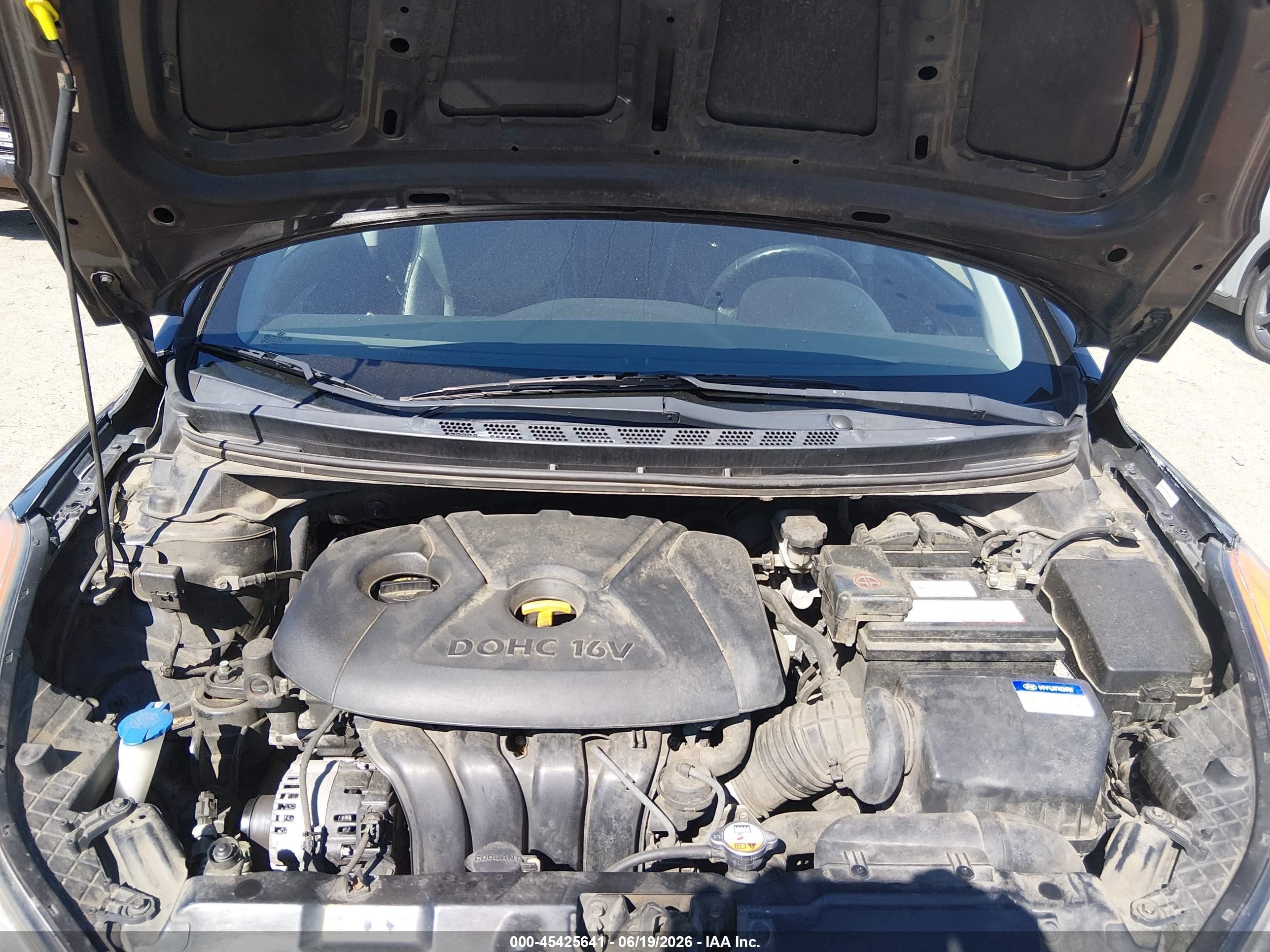 2013 Hyundai Elantra Limited Black vin: KMHDH4AE0DU805762