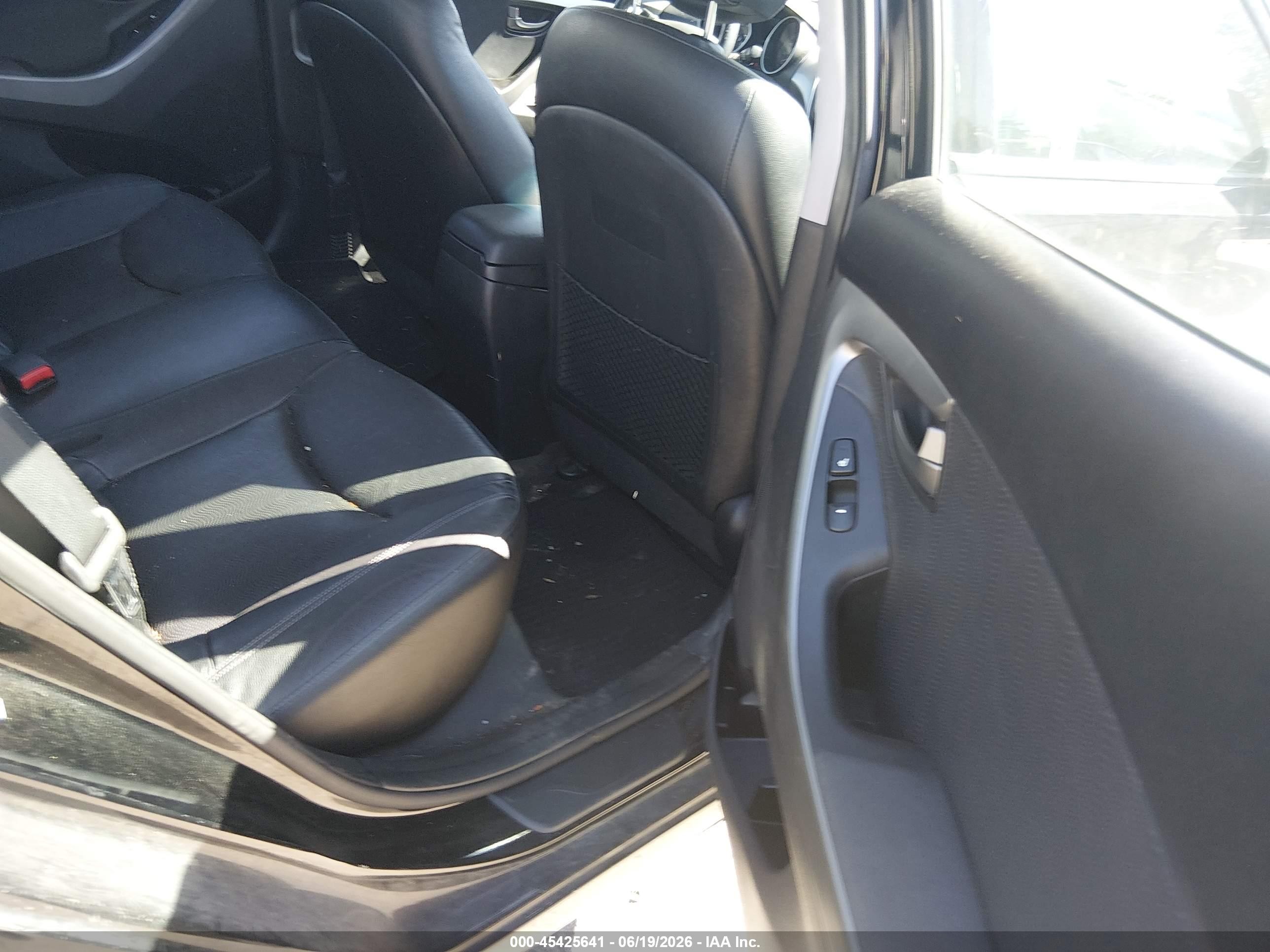 2013 Hyundai Elantra Limited Black vin: KMHDH4AE0DU805762