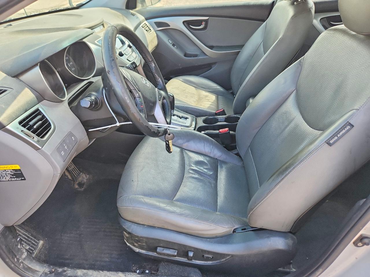 2013 Hyundai Elantra Limited Silver vin: KMHDH4AE0DU842178