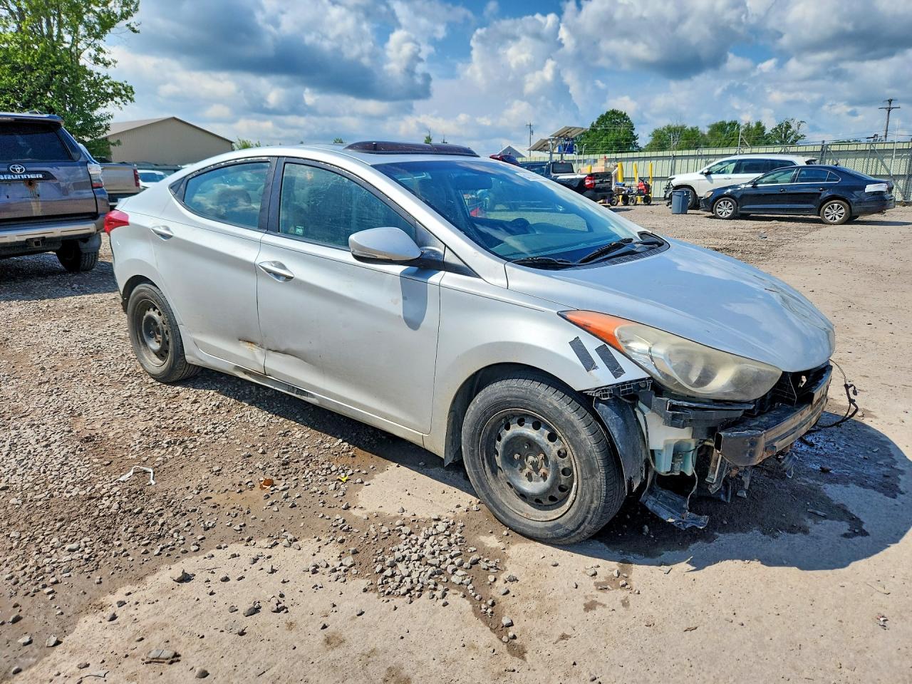 2013 Hyundai Elantra Limited Silver vin: KMHDH4AE0DU842178