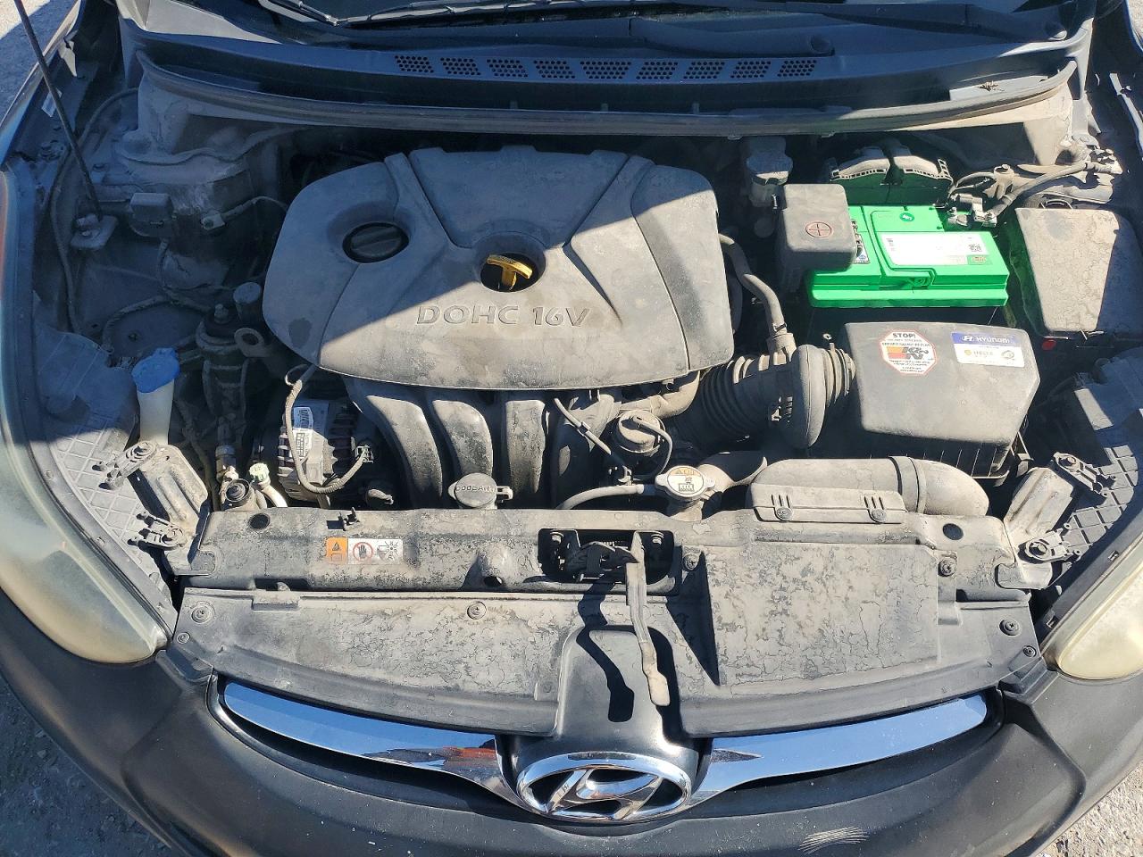 2013 Hyundai Elantra Gls Black vin: KMHDH4AE0DU851947