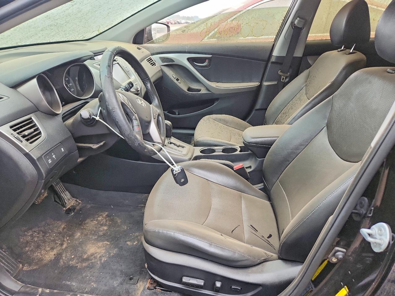 2013 Hyundai Elantra Black vin: KMHDH4AE0DU866495