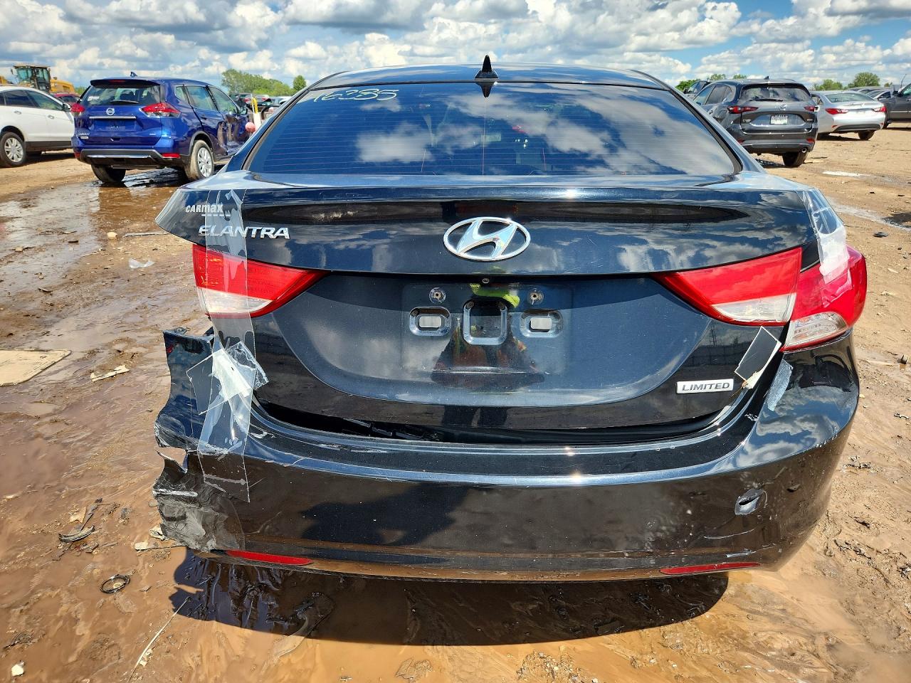 2013 Hyundai Elantra Black vin: KMHDH4AE0DU866495