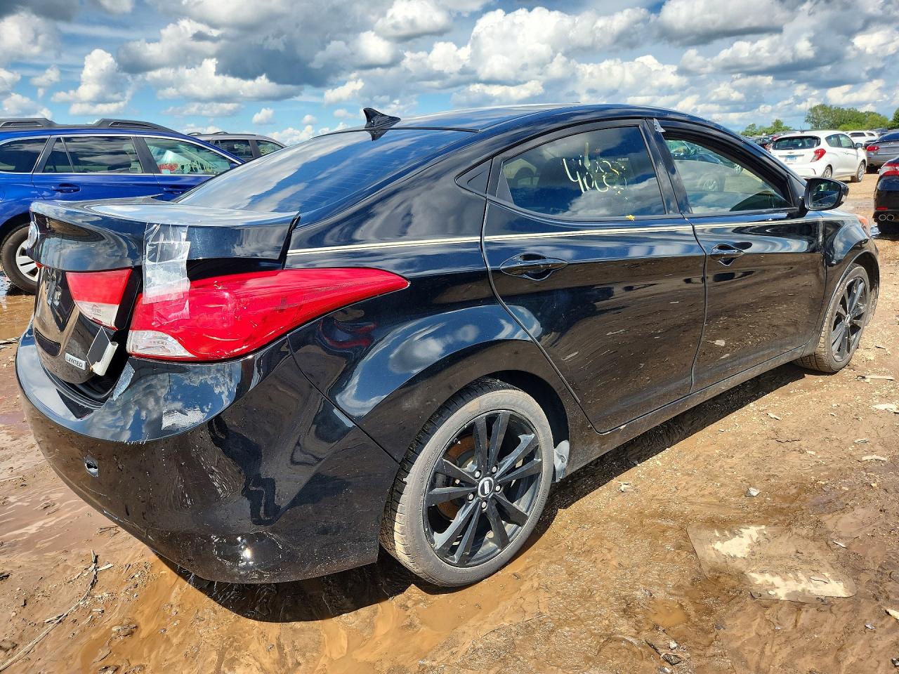 2013 Hyundai Elantra Black vin: KMHDH4AE0DU866495