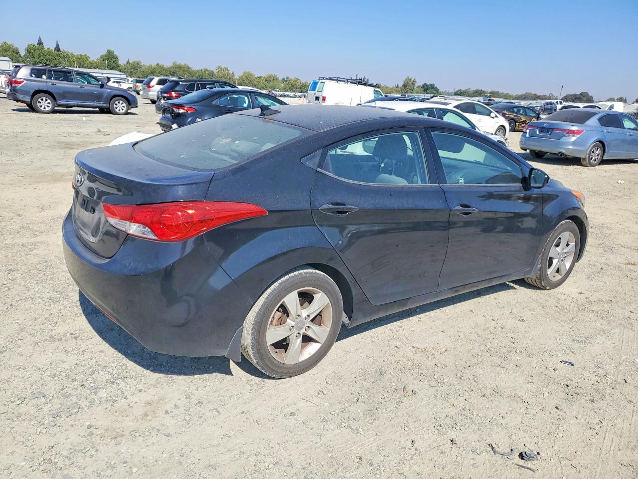 2013 Hyundai Elantra Gls Black vin: KMHDH4AE0DU907322