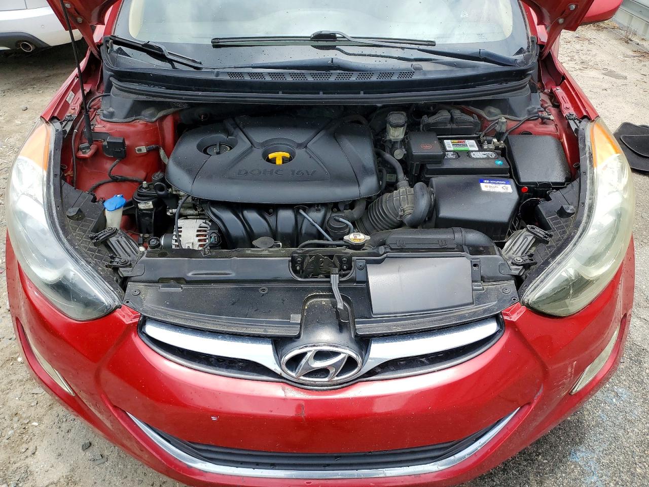 2013 Hyundai Elantra Gls Red vin: KMHDH4AE0DU936853