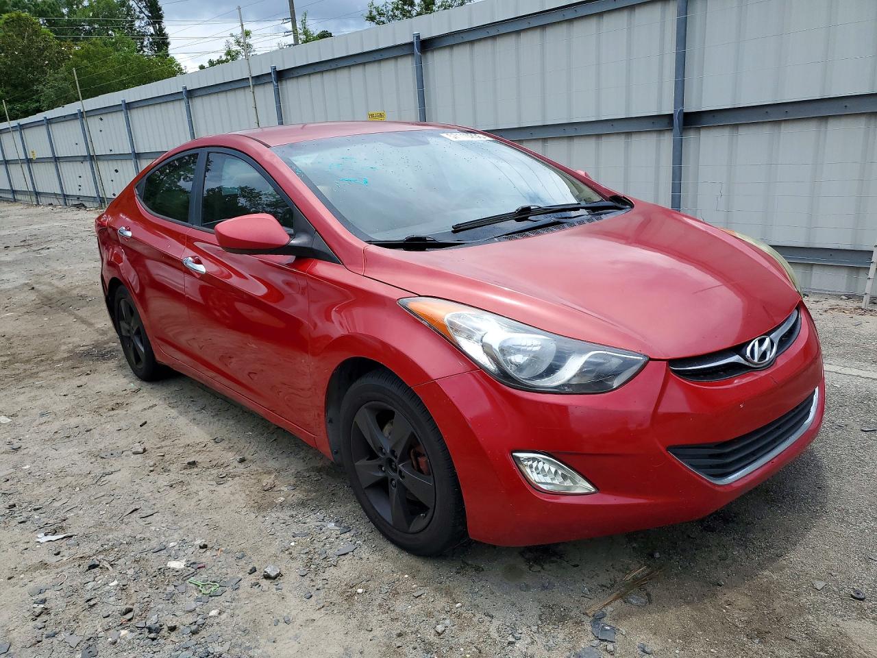 2013 Hyundai Elantra Gls Red vin: KMHDH4AE0DU936853