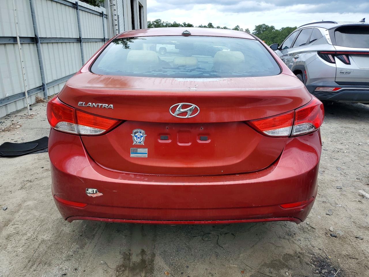 2013 Hyundai Elantra Gls Red vin: KMHDH4AE0DU936853