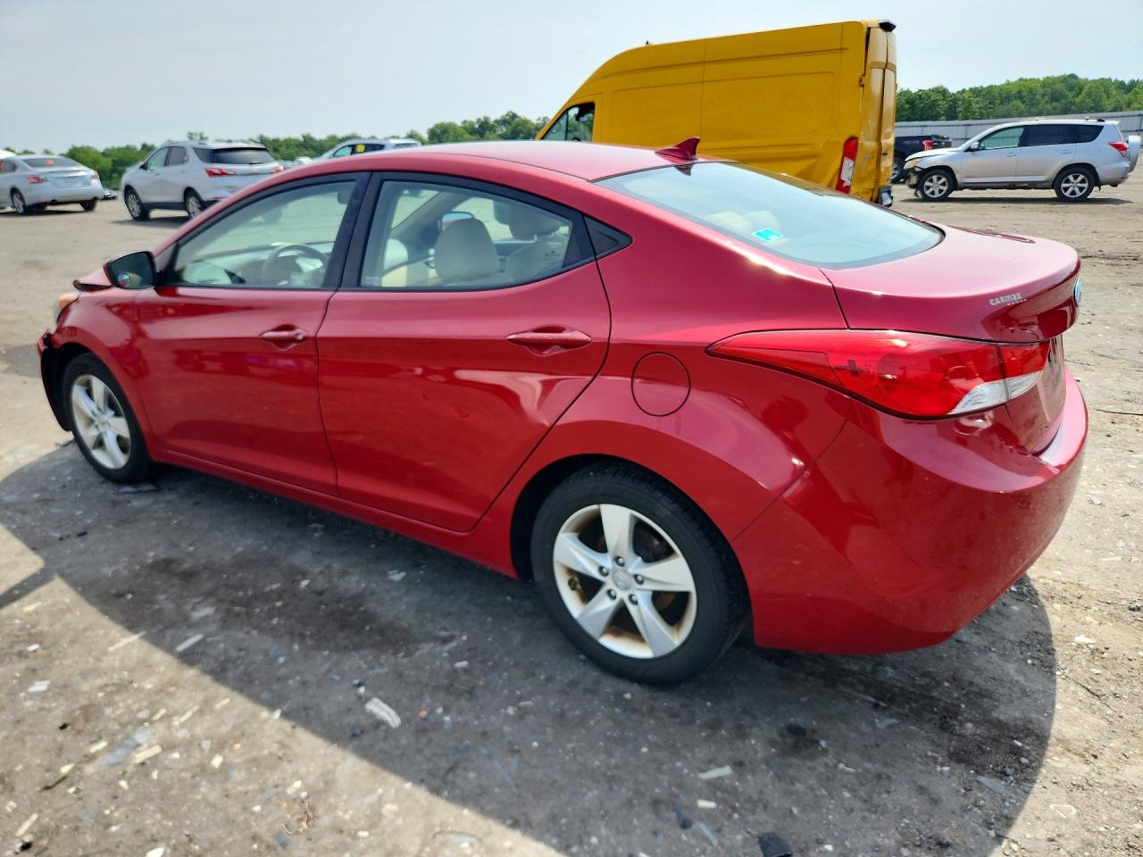 2013 Hyundai Elantra Gls Red vin: KMHDH4AE0DU939137