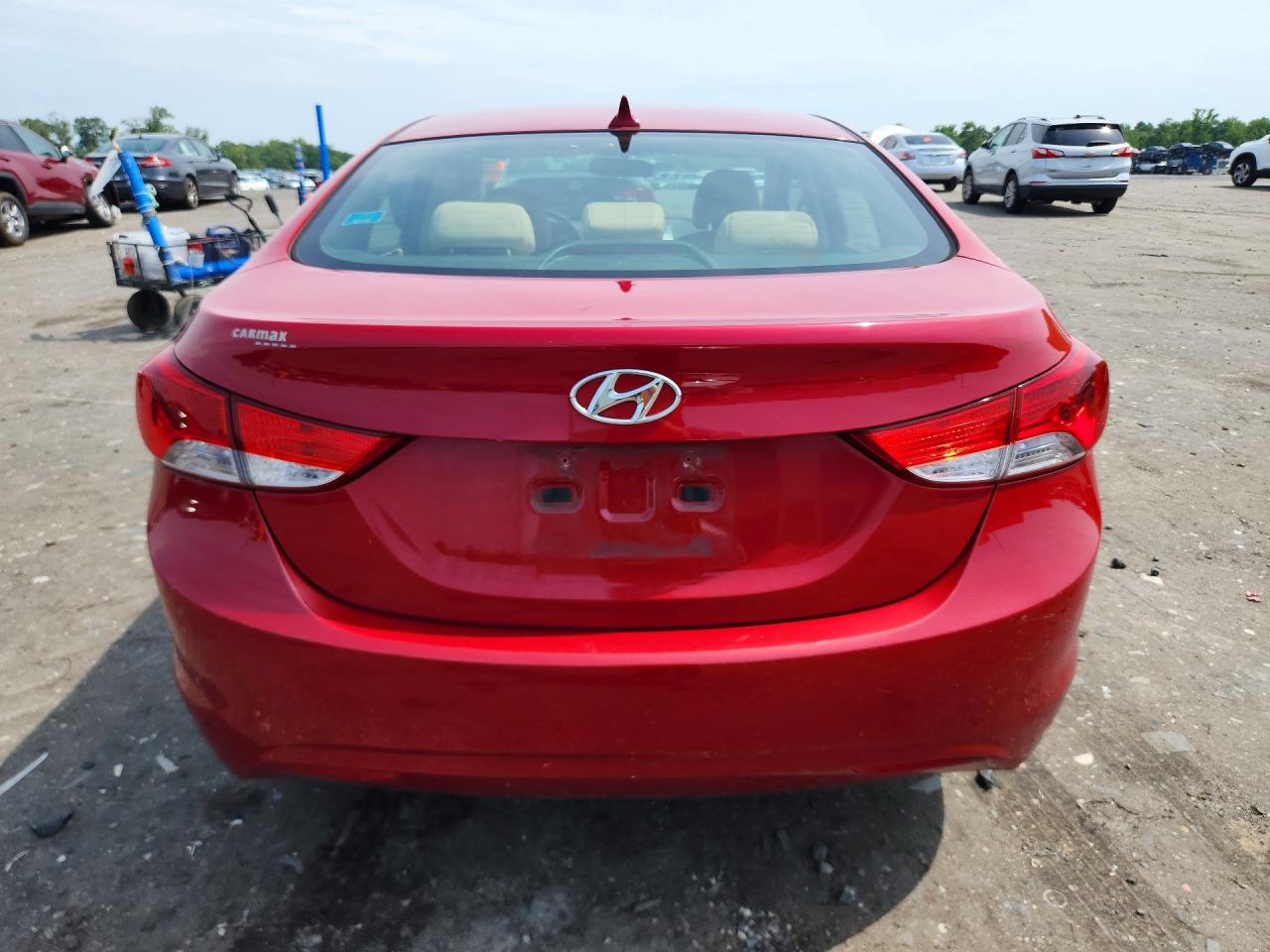 2013 Hyundai Elantra Gls Red vin: KMHDH4AE0DU939137