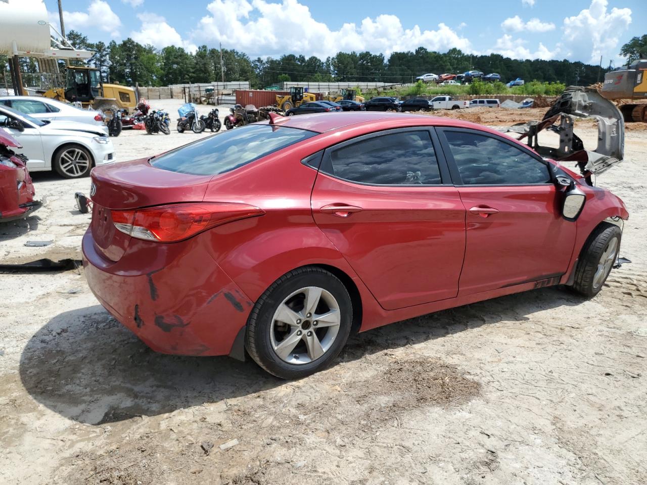 2013 Hyundai Elantra Gls Red vin: KMHDH4AE0DU942880