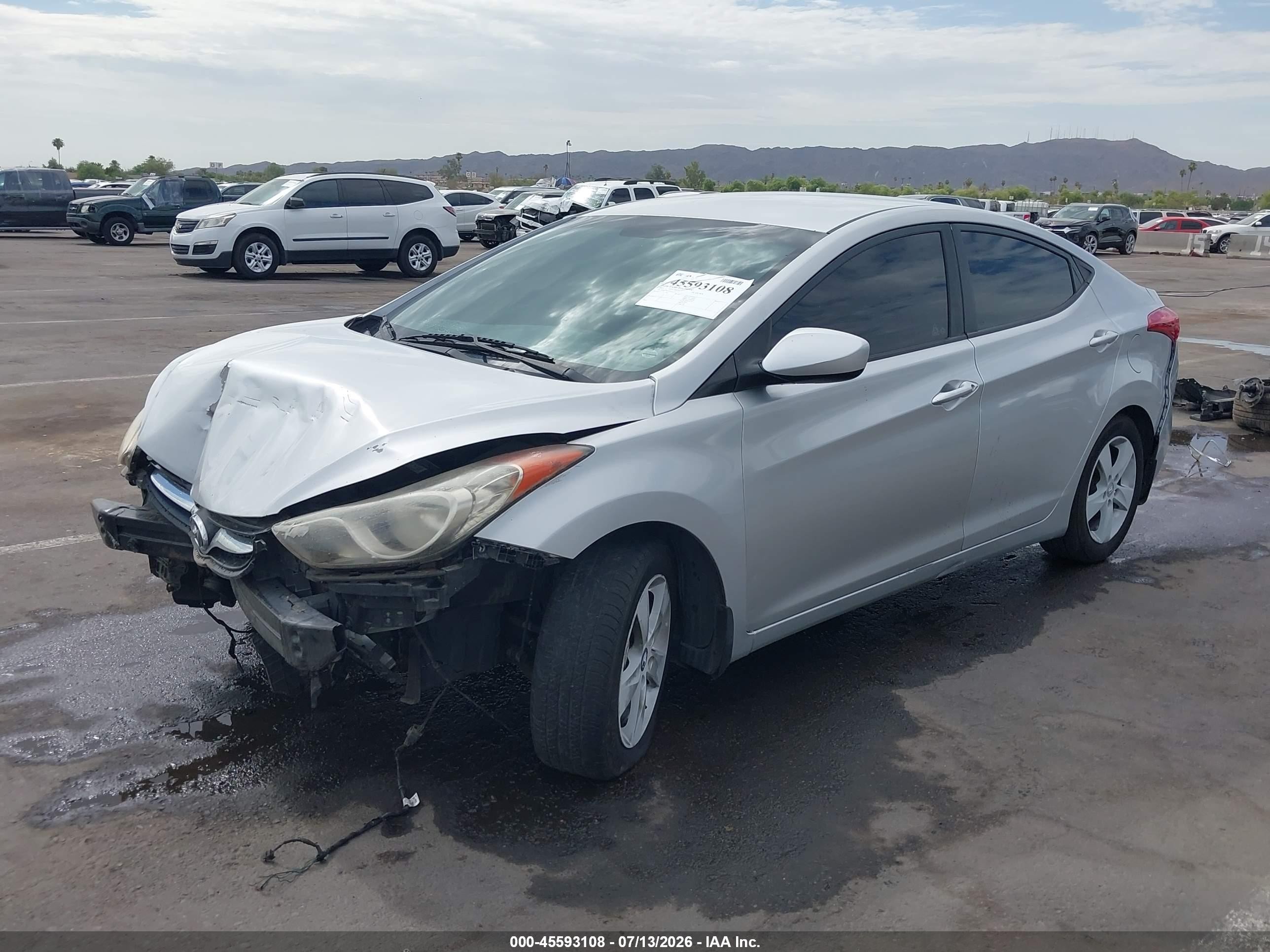 2013 Hyundai Elantra Gls Silver vin: KMHDH4AE0DU954463