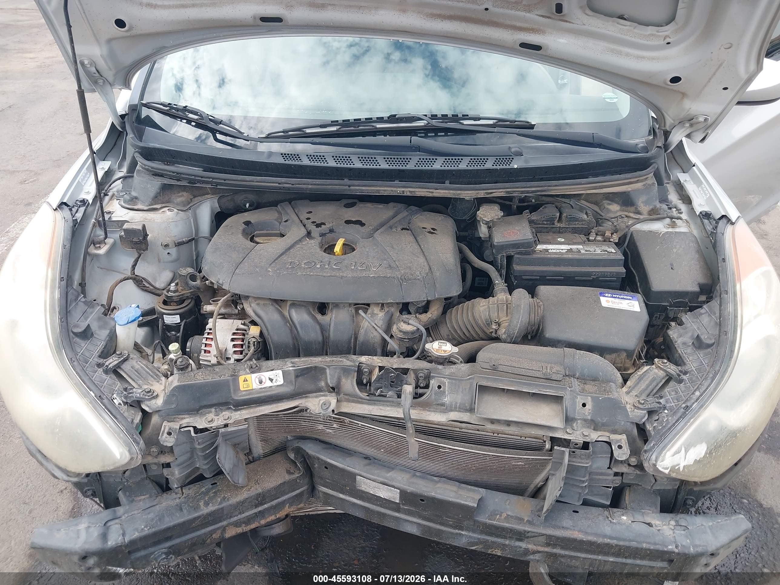 2013 Hyundai Elantra Gls Silver vin: KMHDH4AE0DU954463