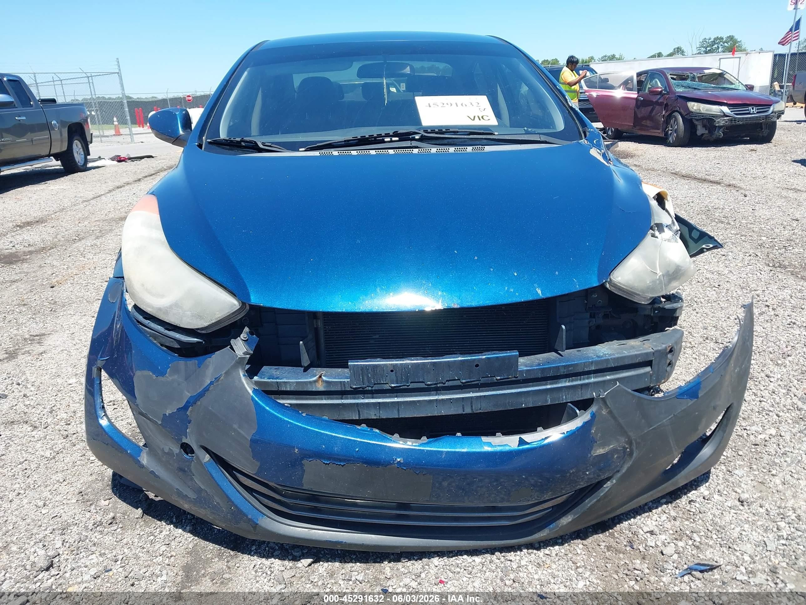2013 Hyundai Elantra Gls Blue vin: KMHDH4AE0DU966841