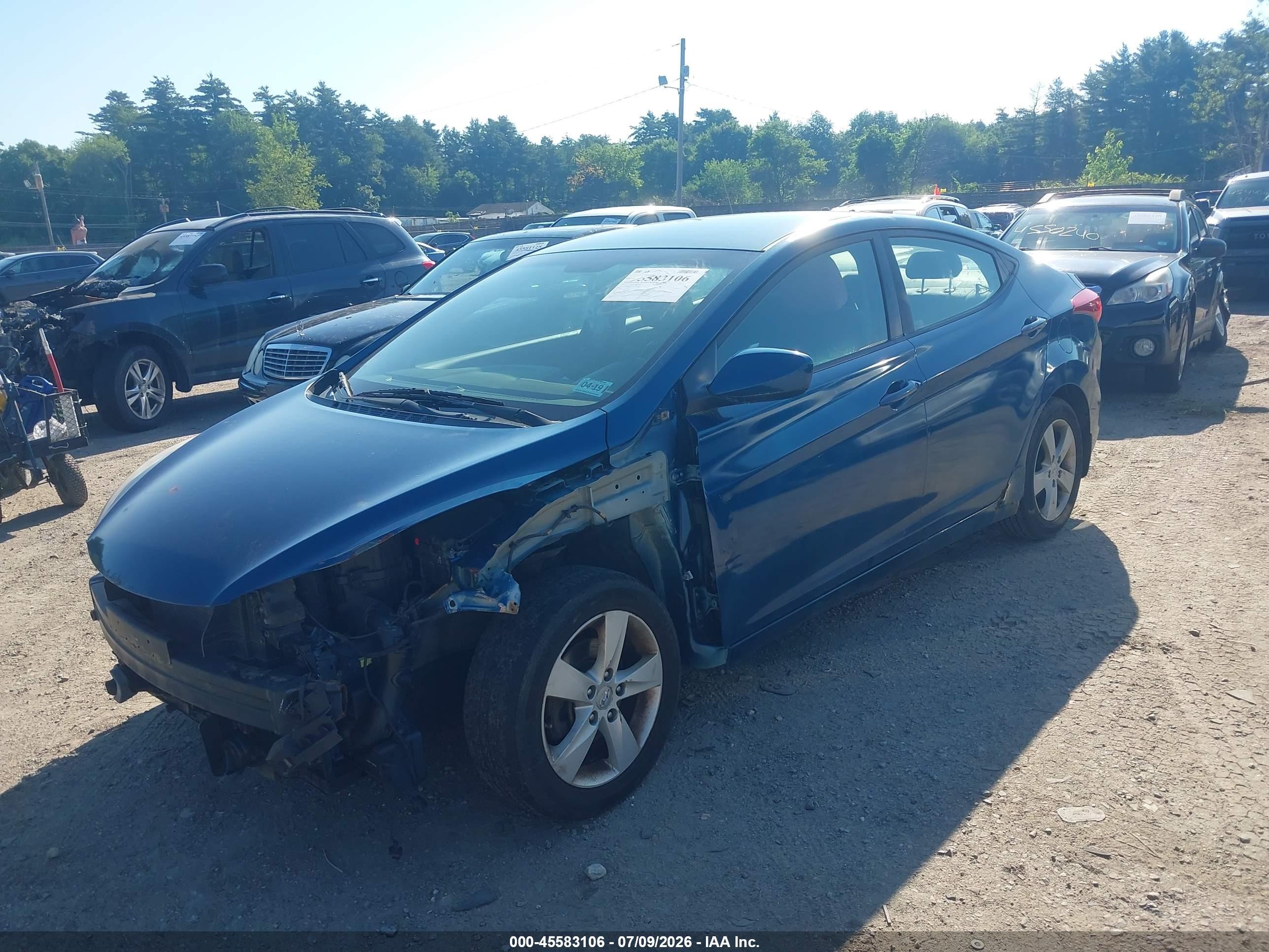 2013 Hyundai Elantra Gls Blue vin: KMHDH4AE0DU971828