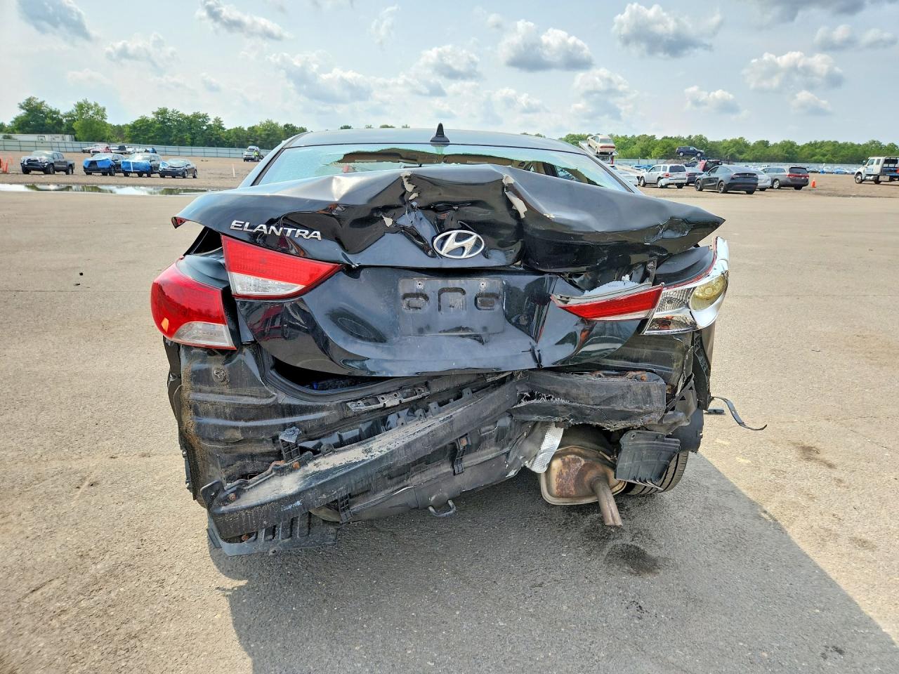 2013 Hyundai Elantra Gls Black vin: KMHDH4AE0DU983798