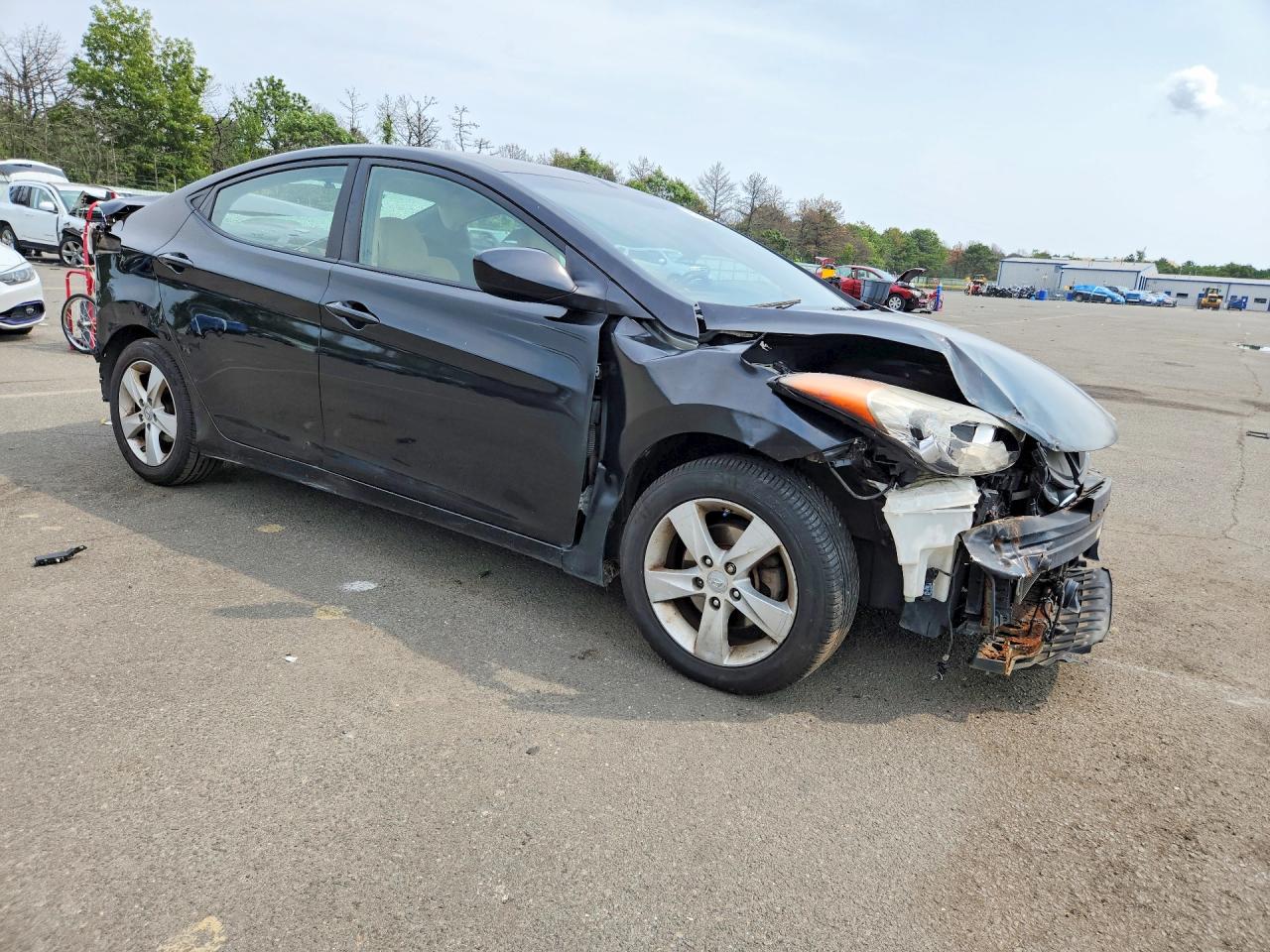 2013 Hyundai Elantra Gls Black vin: KMHDH4AE0DU983798