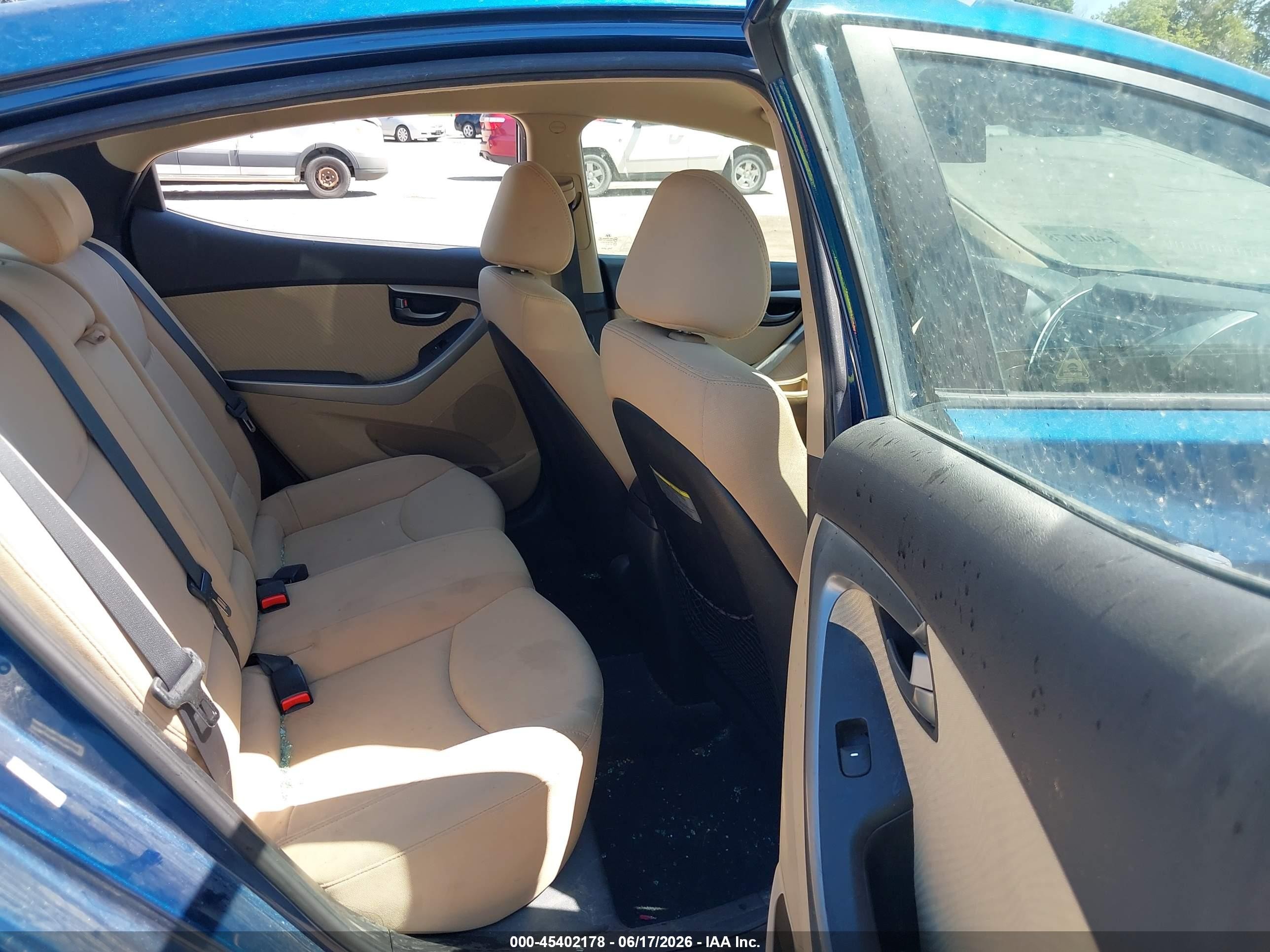 2013 Hyundai Elantra Gls Blue vin: KMHDH4AE0DU990184