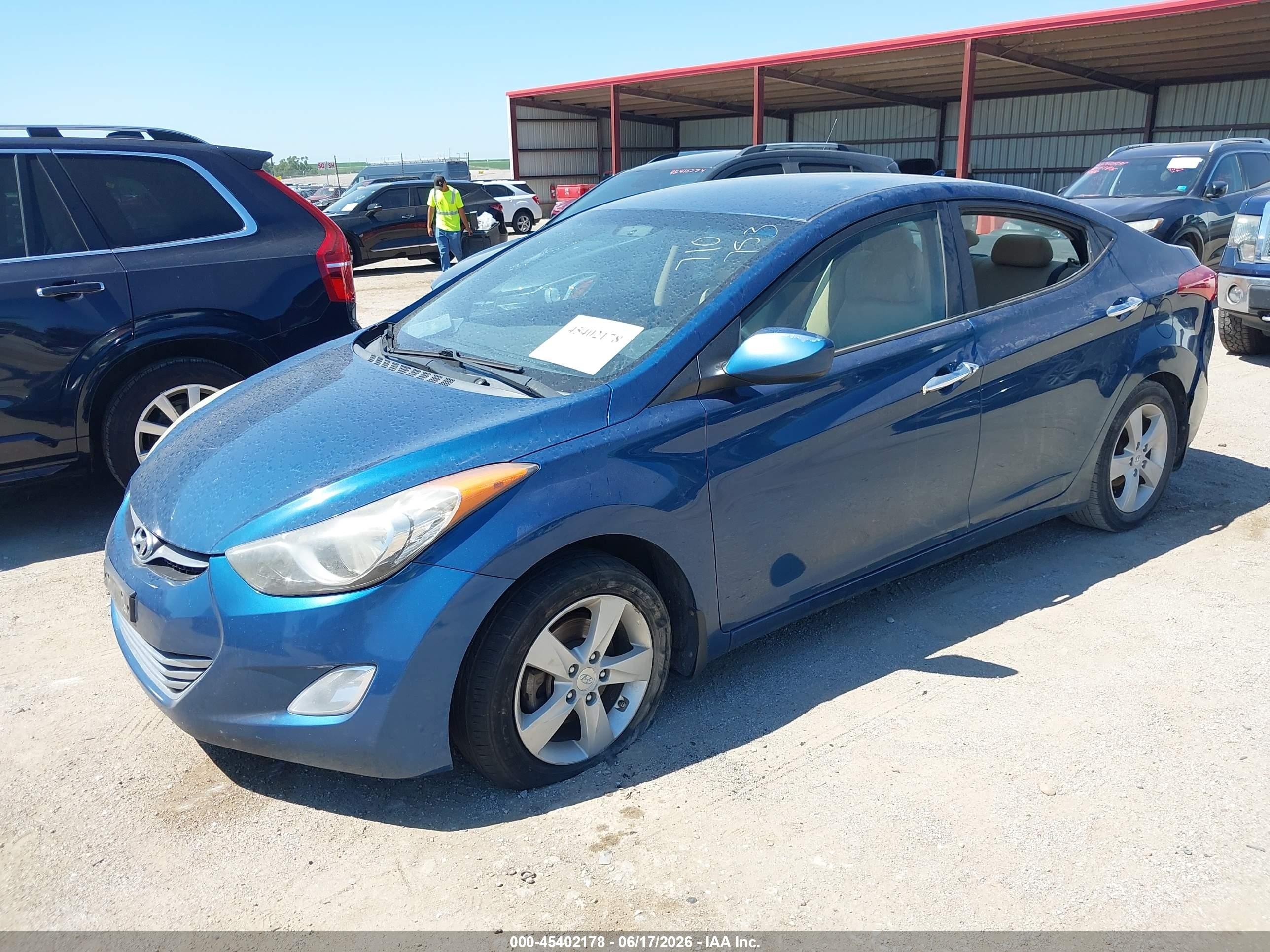2013 Hyundai Elantra Gls Blue vin: KMHDH4AE0DU990184