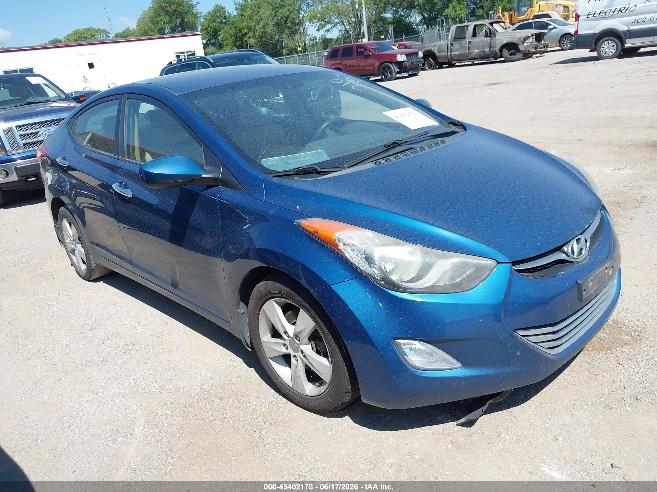 2013 Hyundai Elantra Gls Blue vin: KMHDH4AE0DU990184