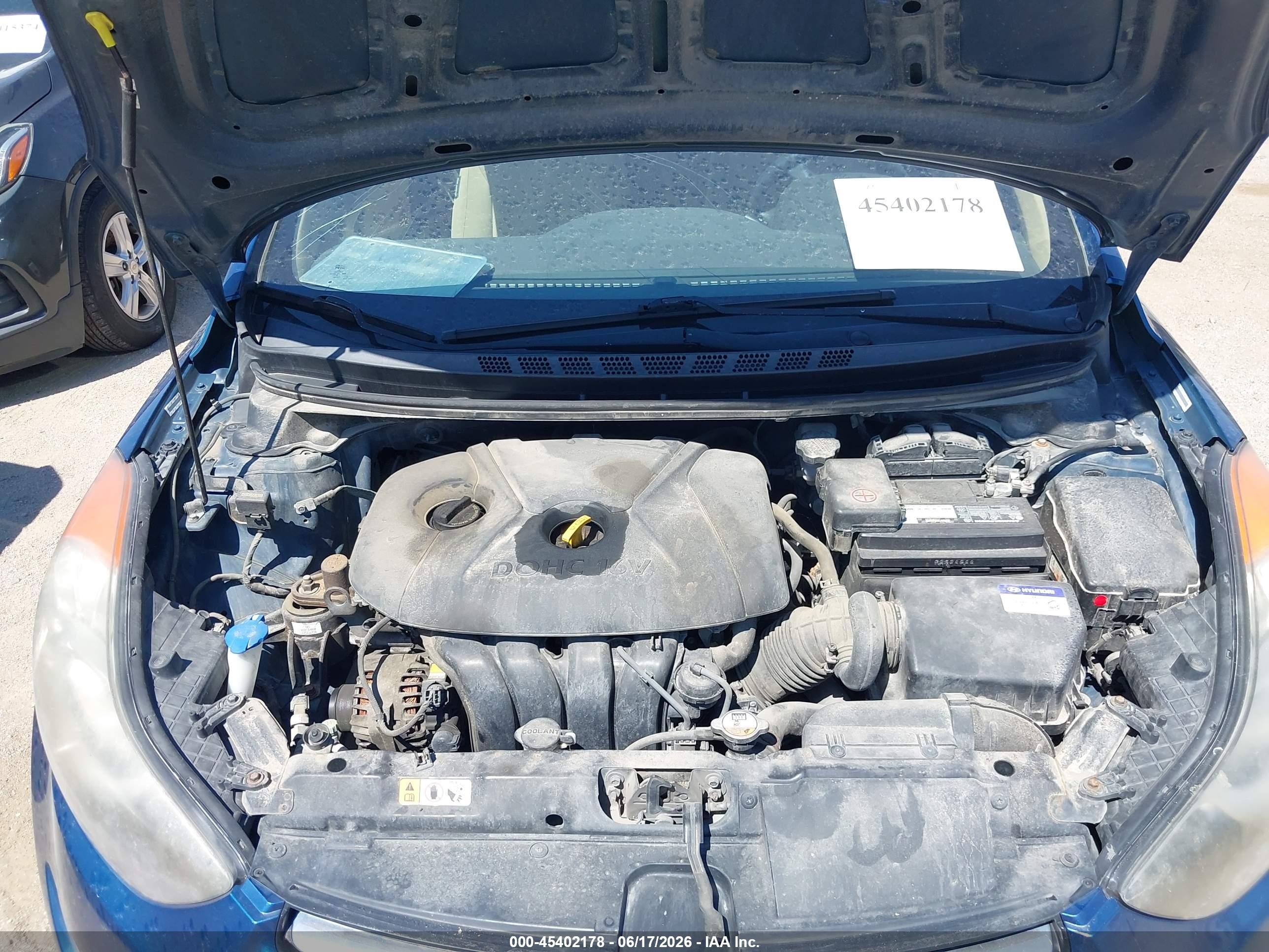 2013 Hyundai Elantra Gls Blue vin: KMHDH4AE0DU990184