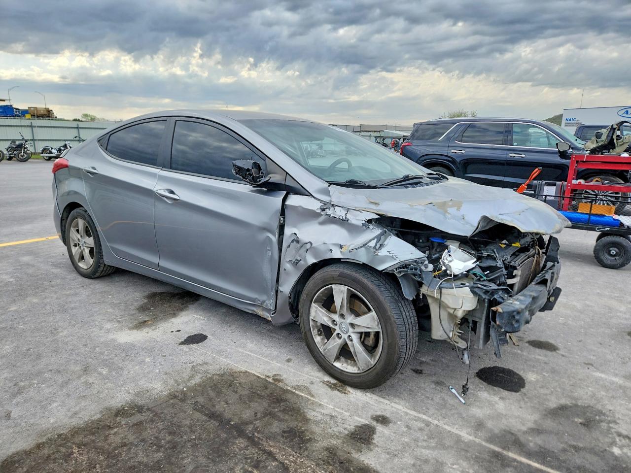 2013 Hyundai Elantra Gls Silver vin: KMHDH4AE0DU995711