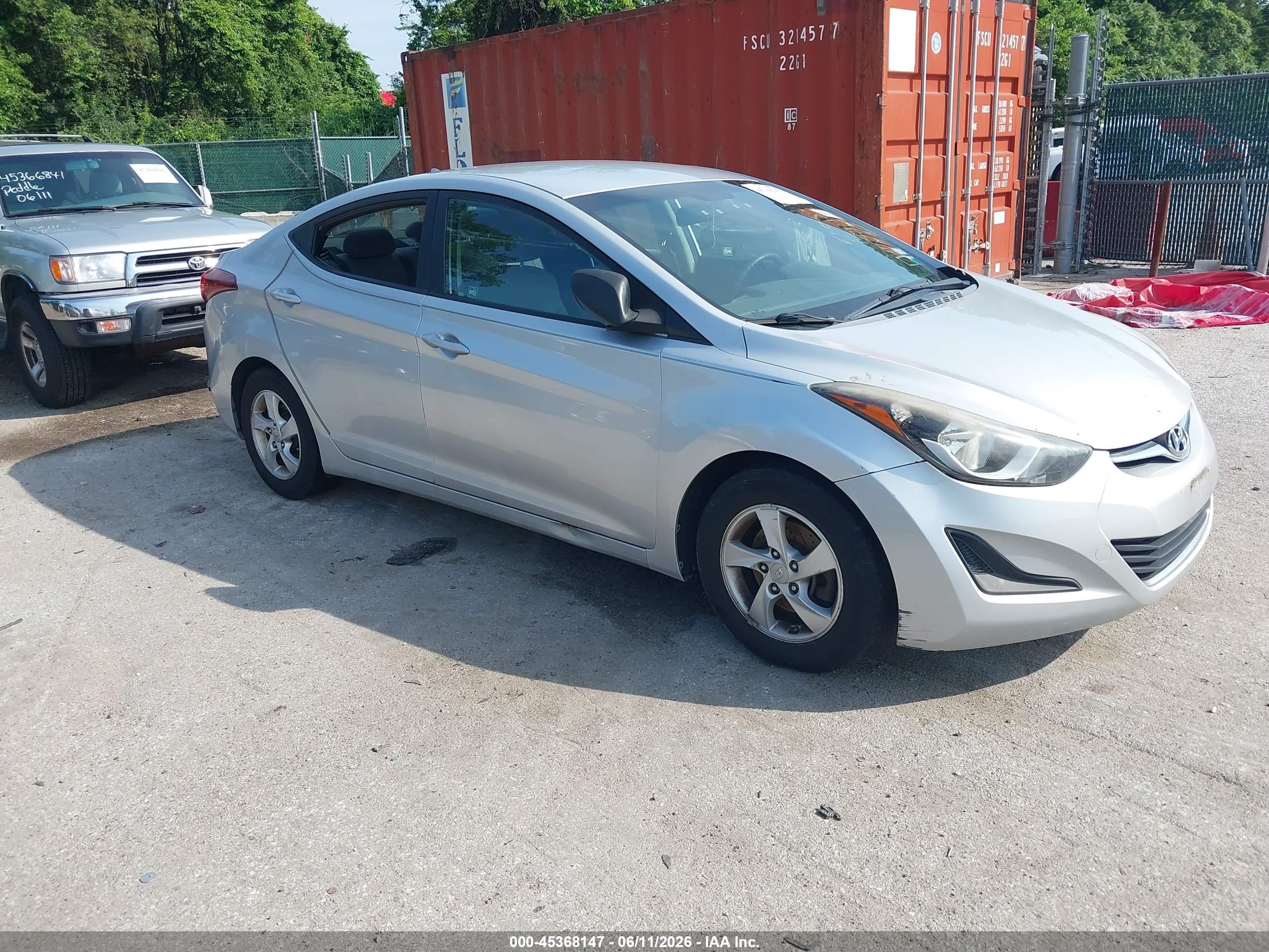 2014 Hyundai Elantra Se Silver vin: KMHDH4AE0EU037413