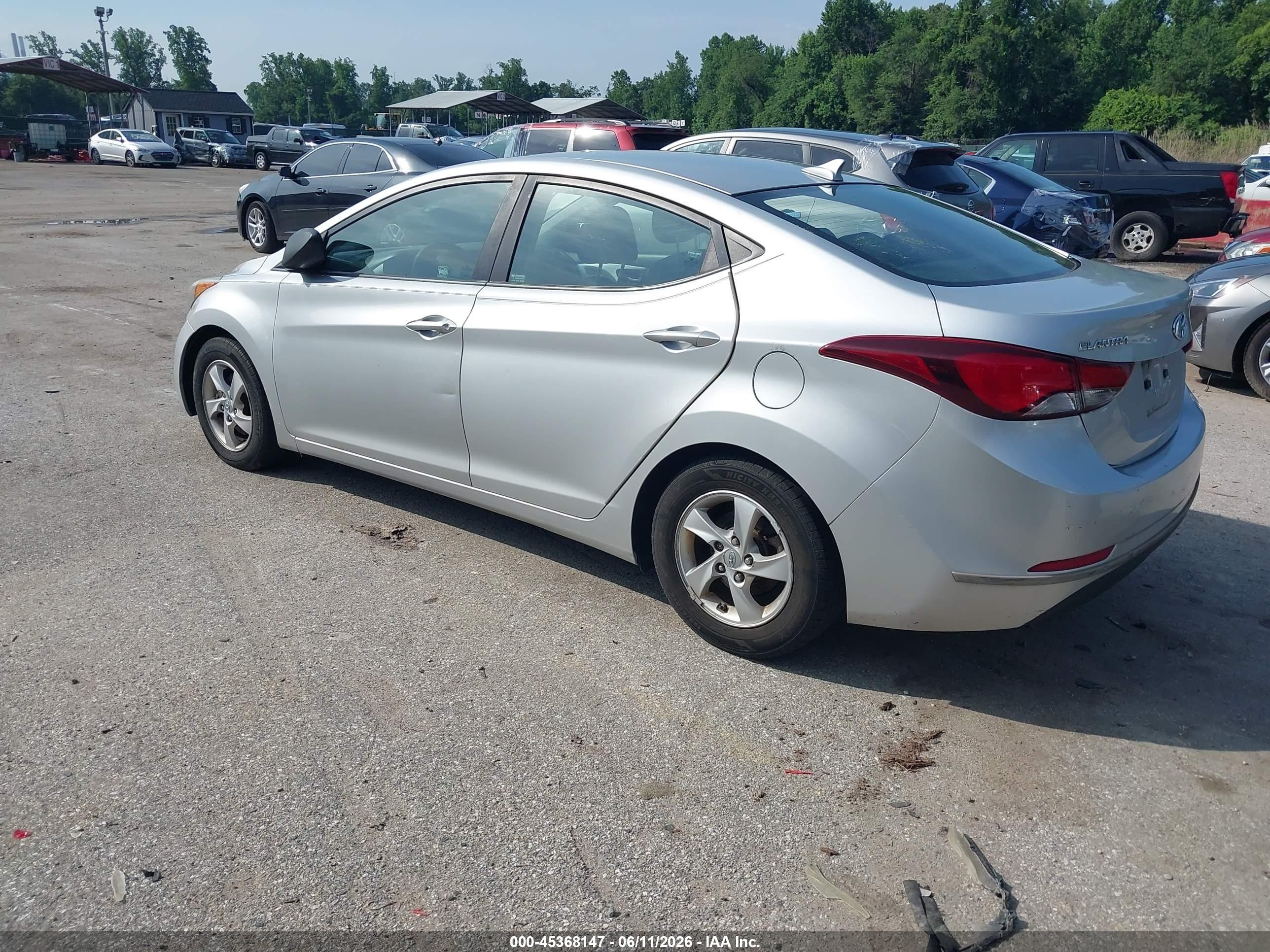 2014 Hyundai Elantra Se Silver vin: KMHDH4AE0EU037413