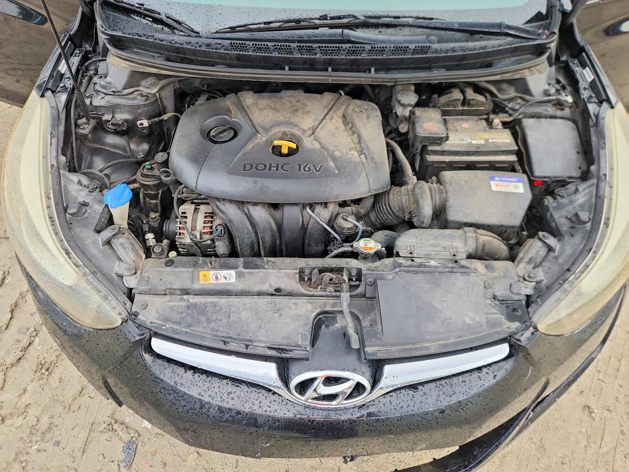 2014 Hyundai Elantra Se Черный vin: KMHDH4AE0EU062389