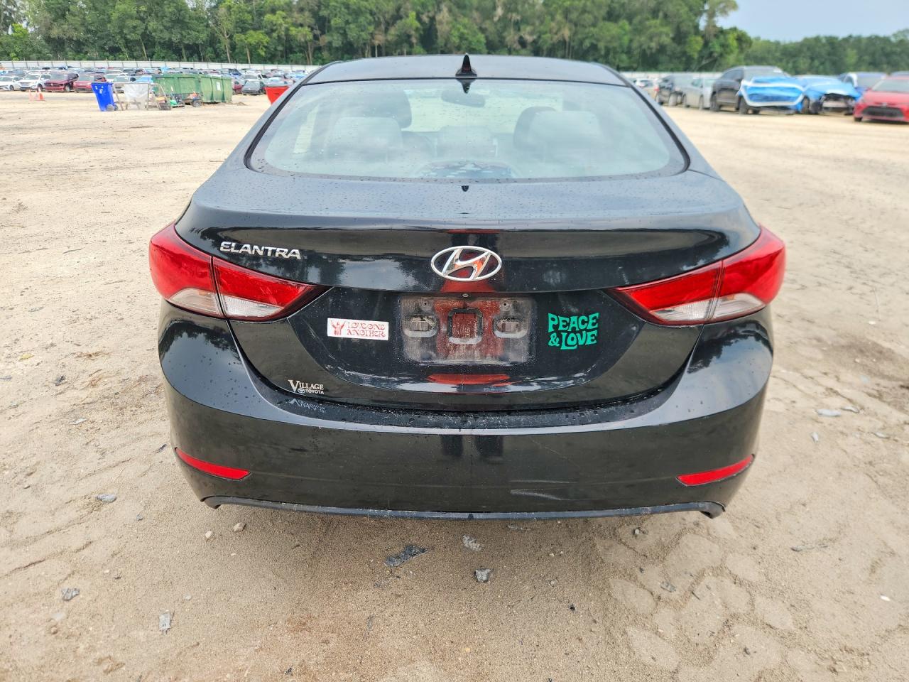 2014 Hyundai Elantra Se Черный vin: KMHDH4AE0EU062389