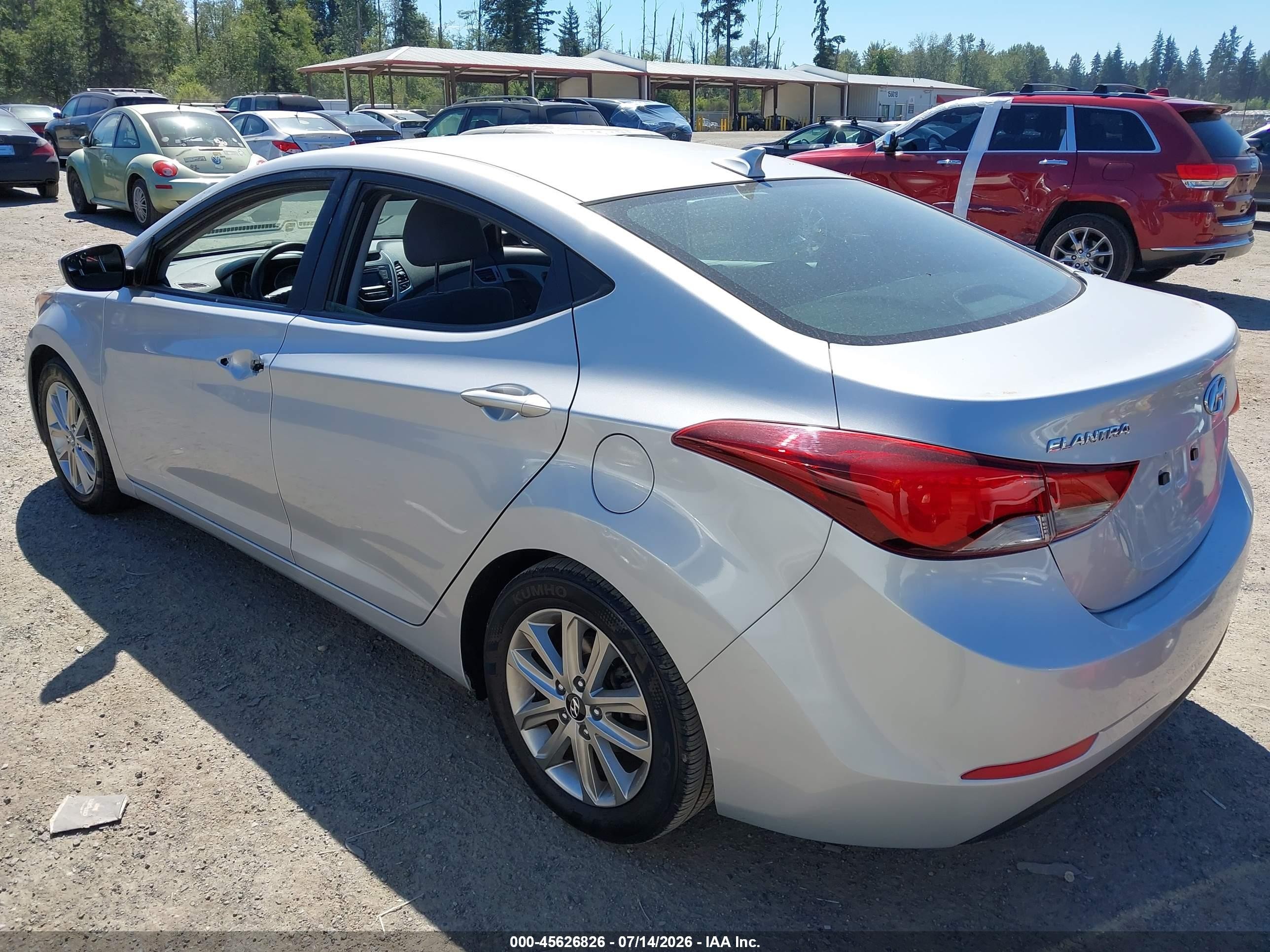2014 Hyundai Elantra Se Silver vin: KMHDH4AE0EU085686