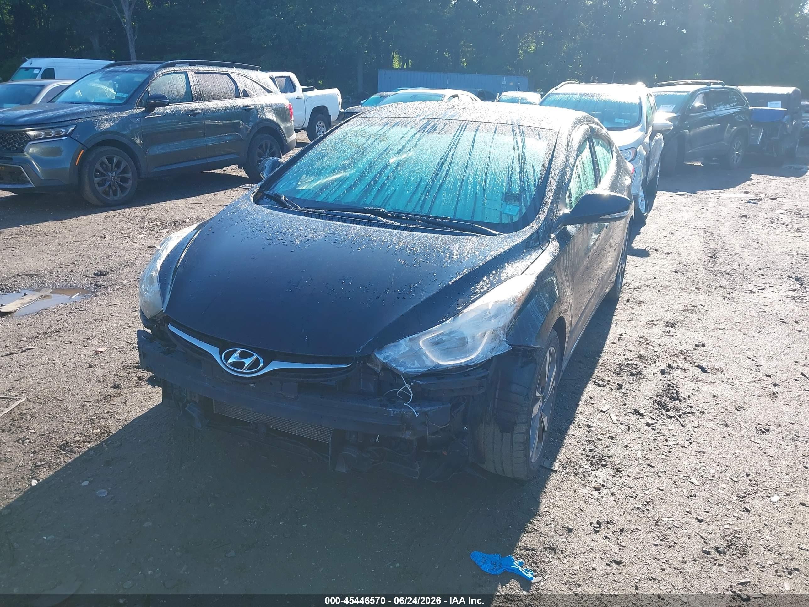2014 Hyundai Elantra Limited Black vin: KMHDH4AE0EU107458