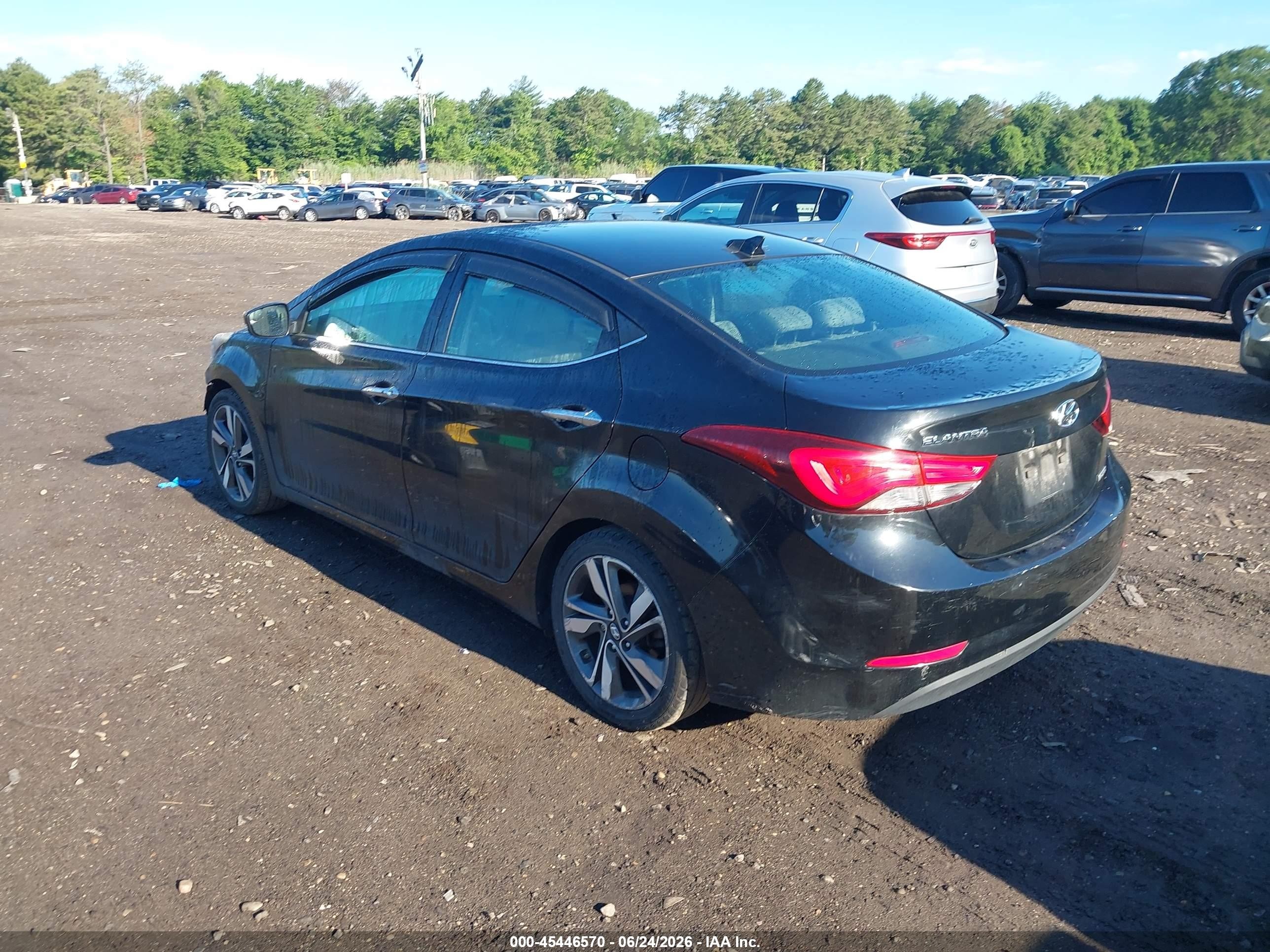 2014 Hyundai Elantra Limited Black vin: KMHDH4AE0EU107458