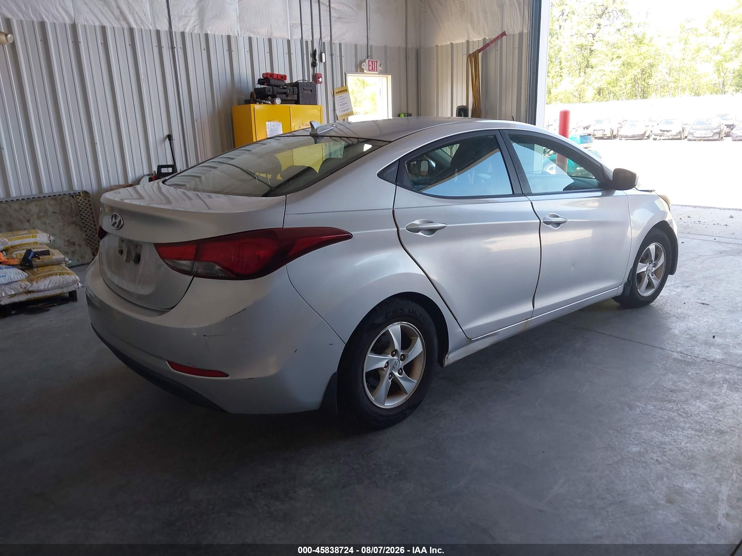 2014 Hyundai Elantra Se Silver vin: KMHDH4AE0EU122753