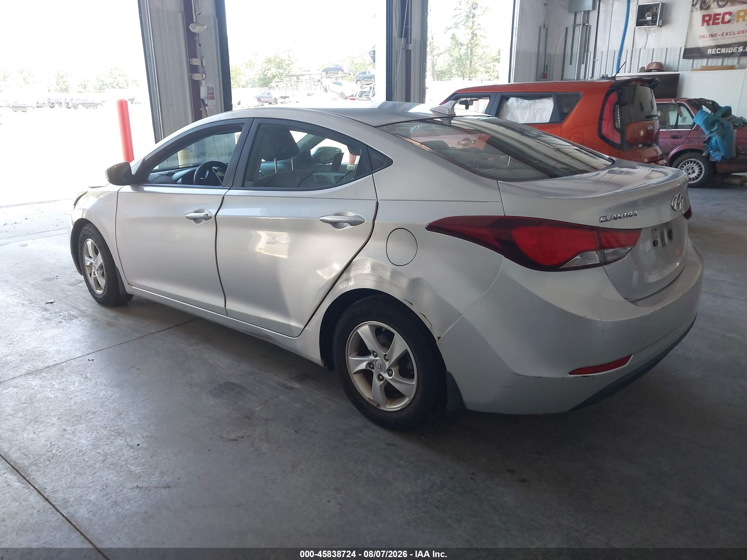 2014 Hyundai Elantra Se Silver vin: KMHDH4AE0EU122753