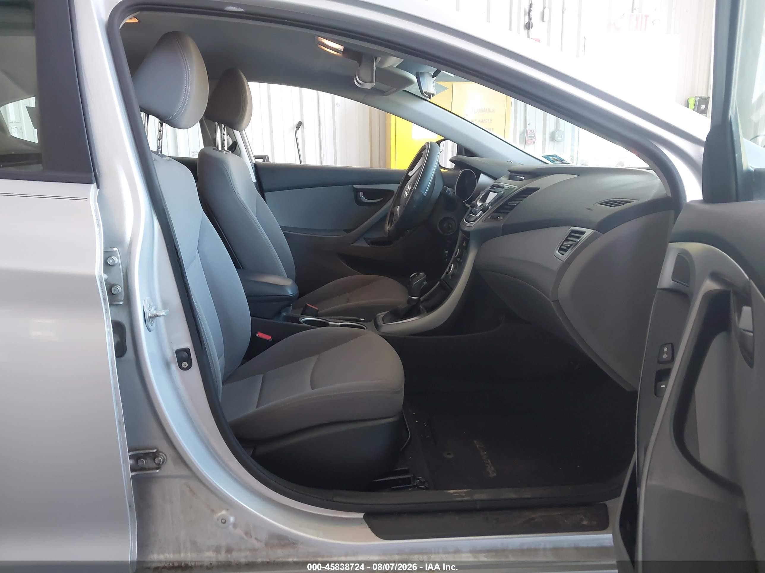 2014 Hyundai Elantra Se Silver vin: KMHDH4AE0EU122753