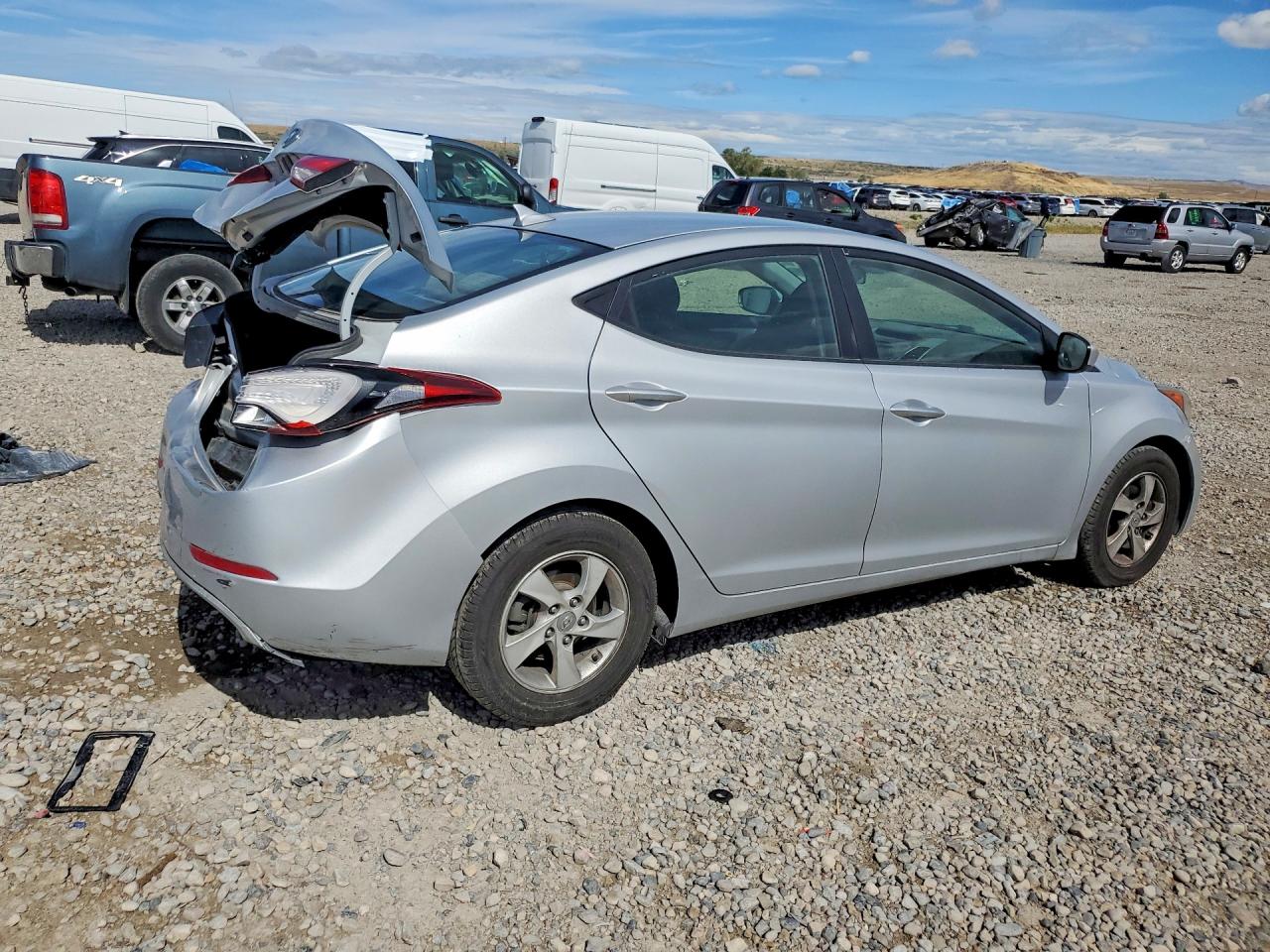 2014 Hyundai Elantra Se Silver vin: KMHDH4AE0EU136054