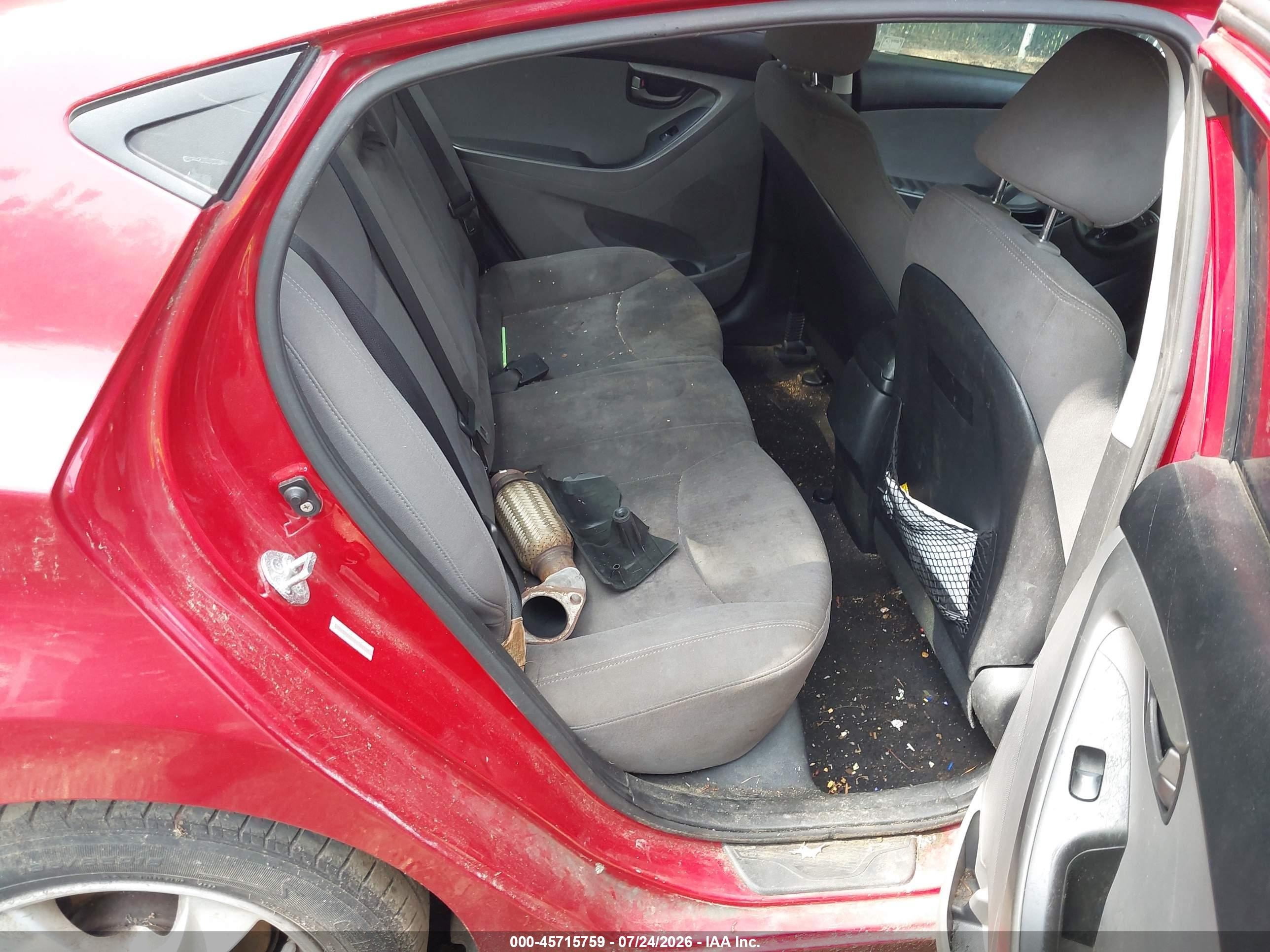 2014 Hyundai Elantra Se Red vin: KMHDH4AE0EU144154