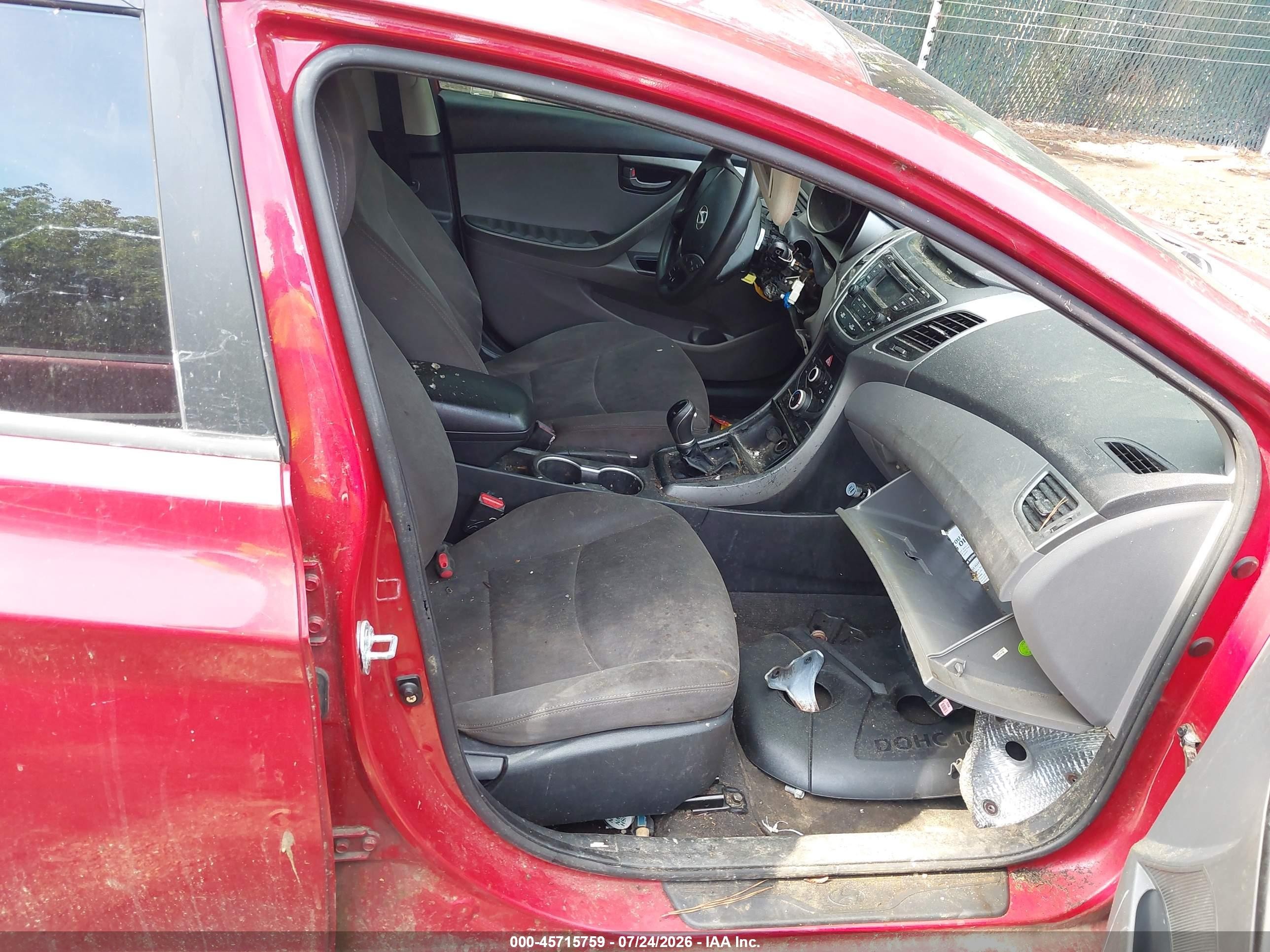 2014 Hyundai Elantra Se Red vin: KMHDH4AE0EU144154