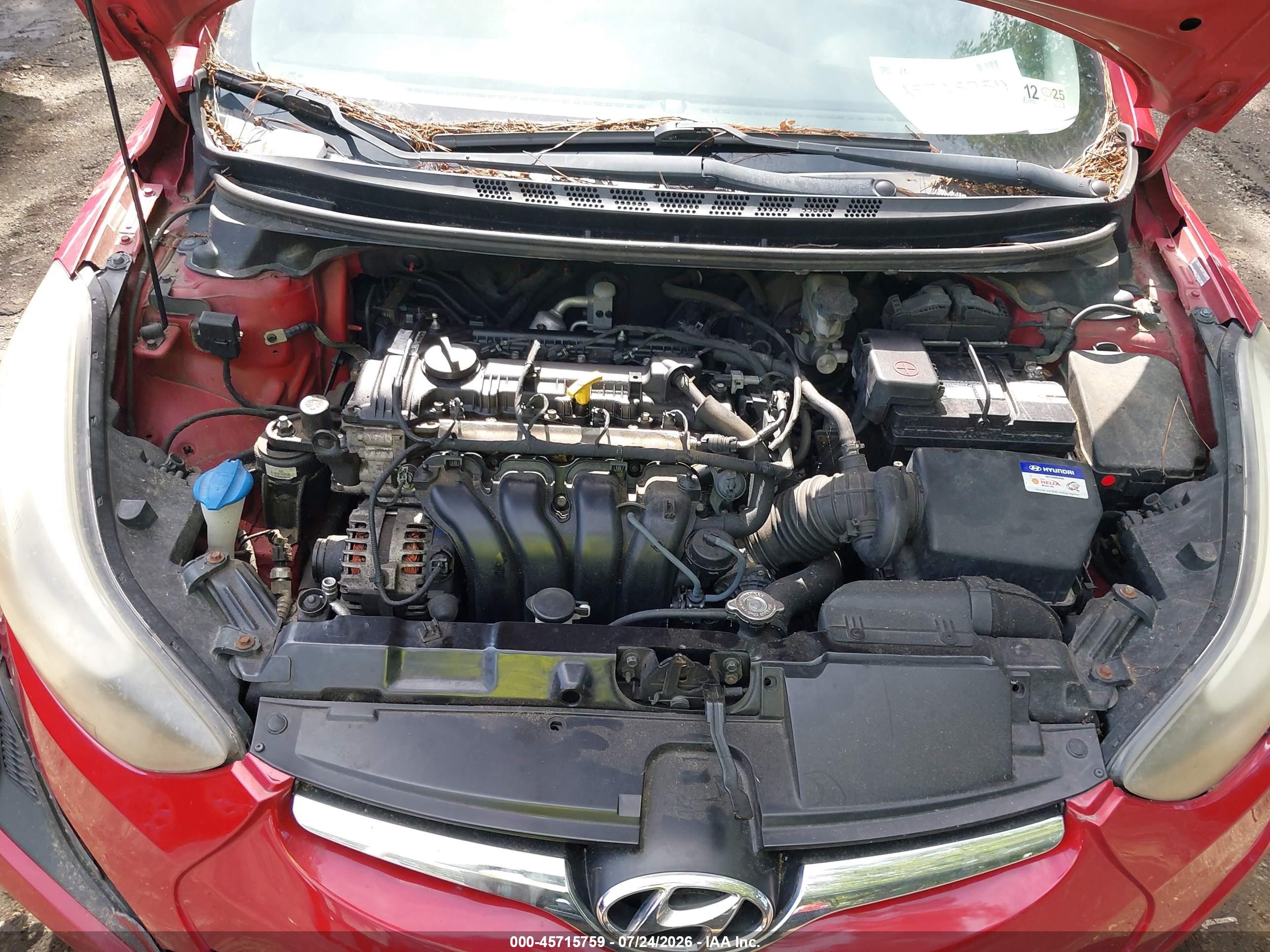 2014 Hyundai Elantra Se Red vin: KMHDH4AE0EU144154