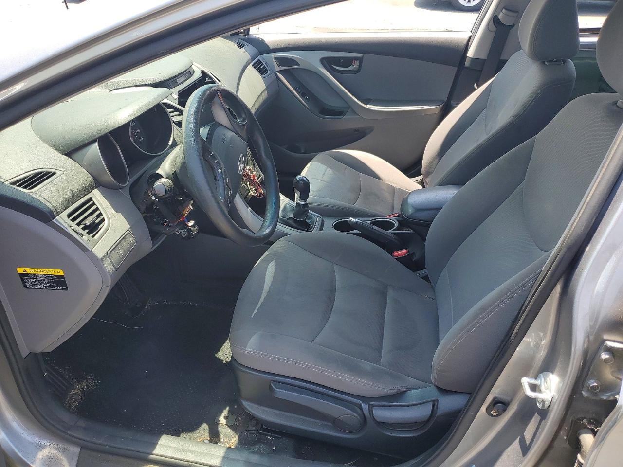 2014 Hyundai Elantra Se Gray vin: KMHDH4AE0EU147524