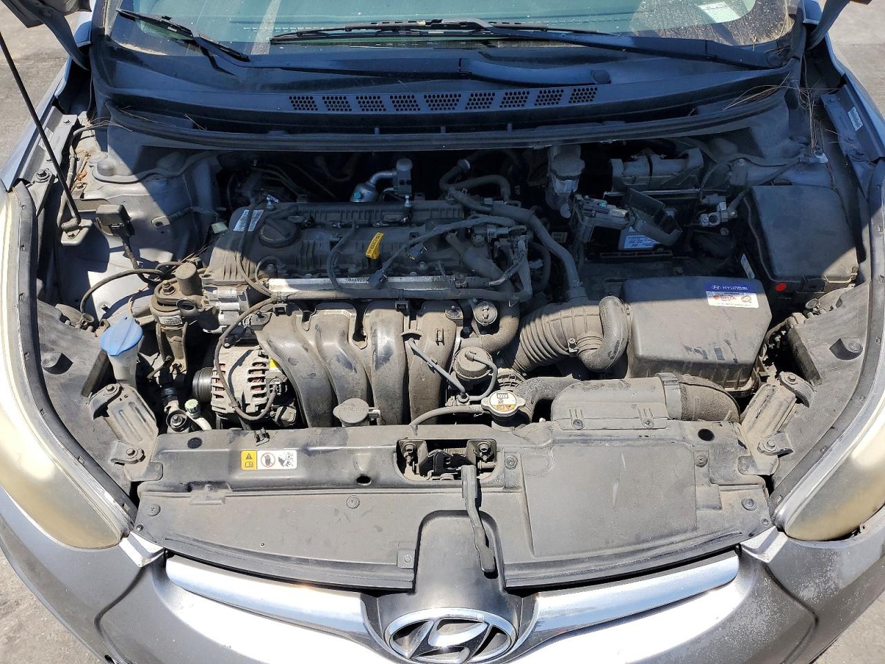2014 Hyundai Elantra Se Gray vin: KMHDH4AE0EU147524