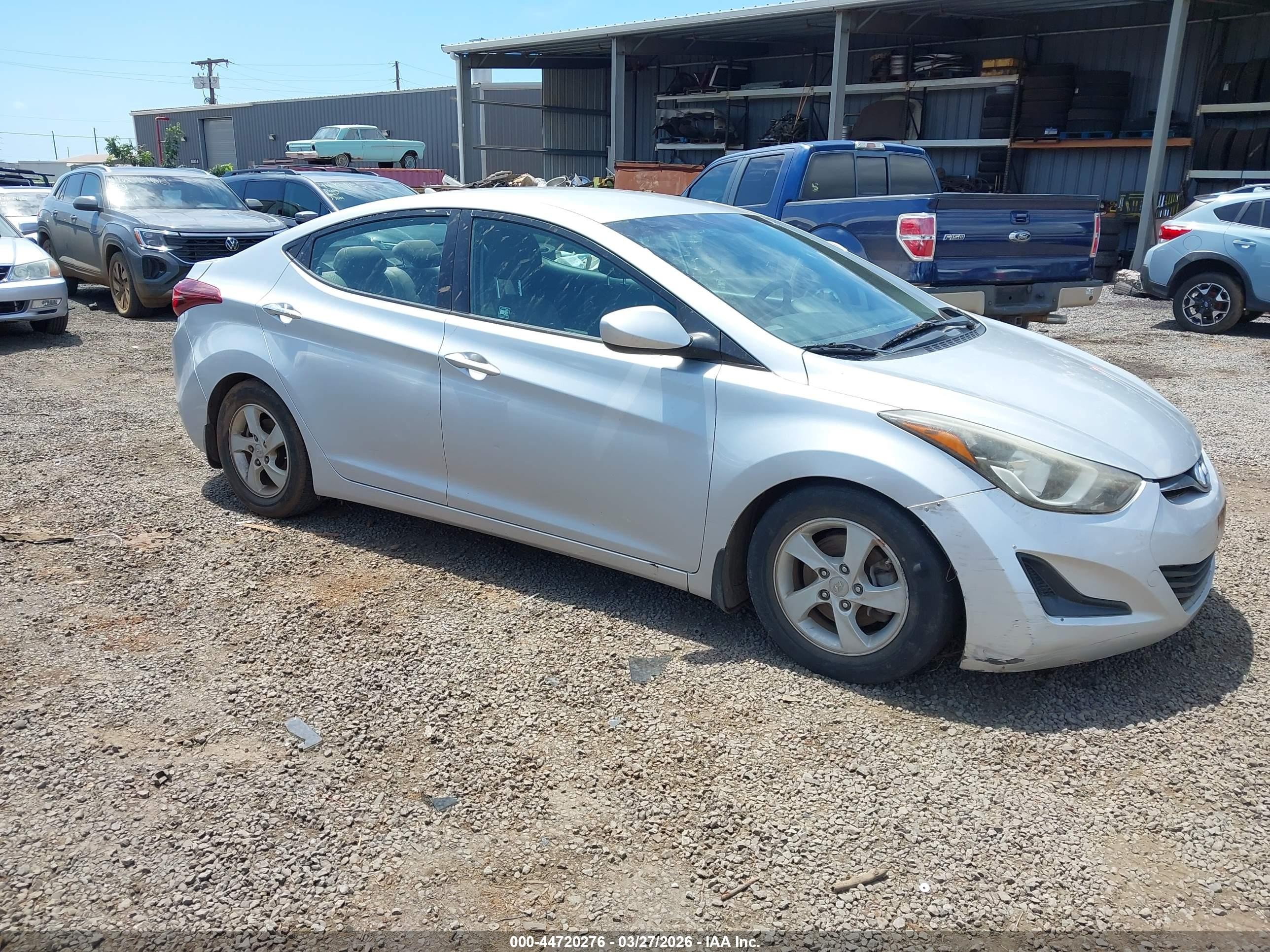 2014 Hyundai Elantra Se Silver vin: KMHDH4AE0EU164727