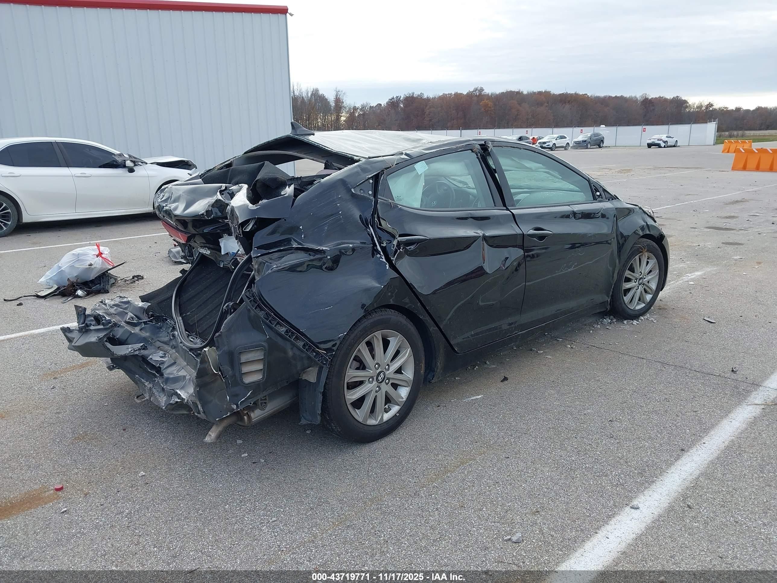 2014 Hyundai Elantra Se Black vin: KMHDH4AE0EU172536