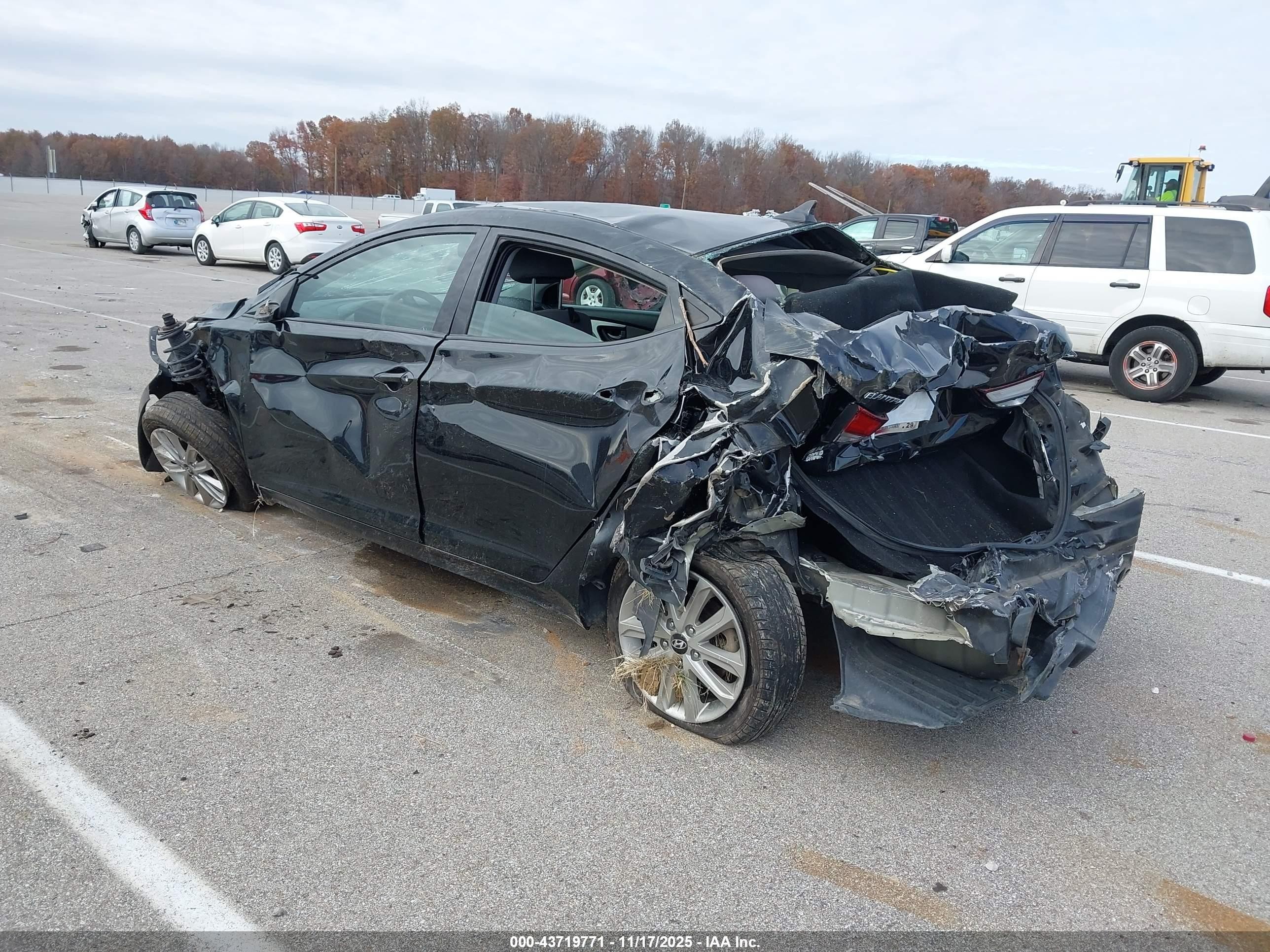 2014 Hyundai Elantra Se Black vin: KMHDH4AE0EU172536