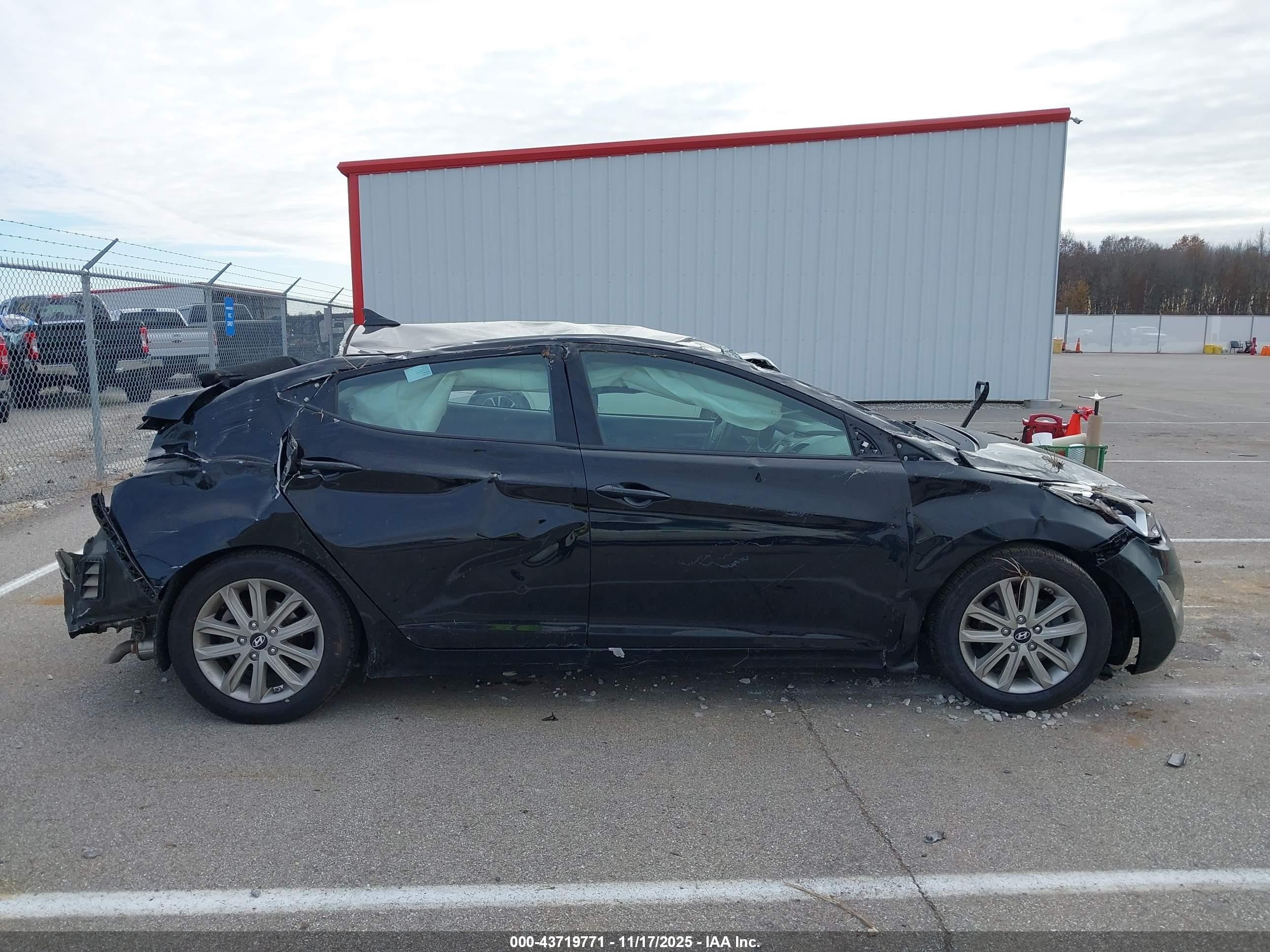 2014 Hyundai Elantra Se Black vin: KMHDH4AE0EU172536