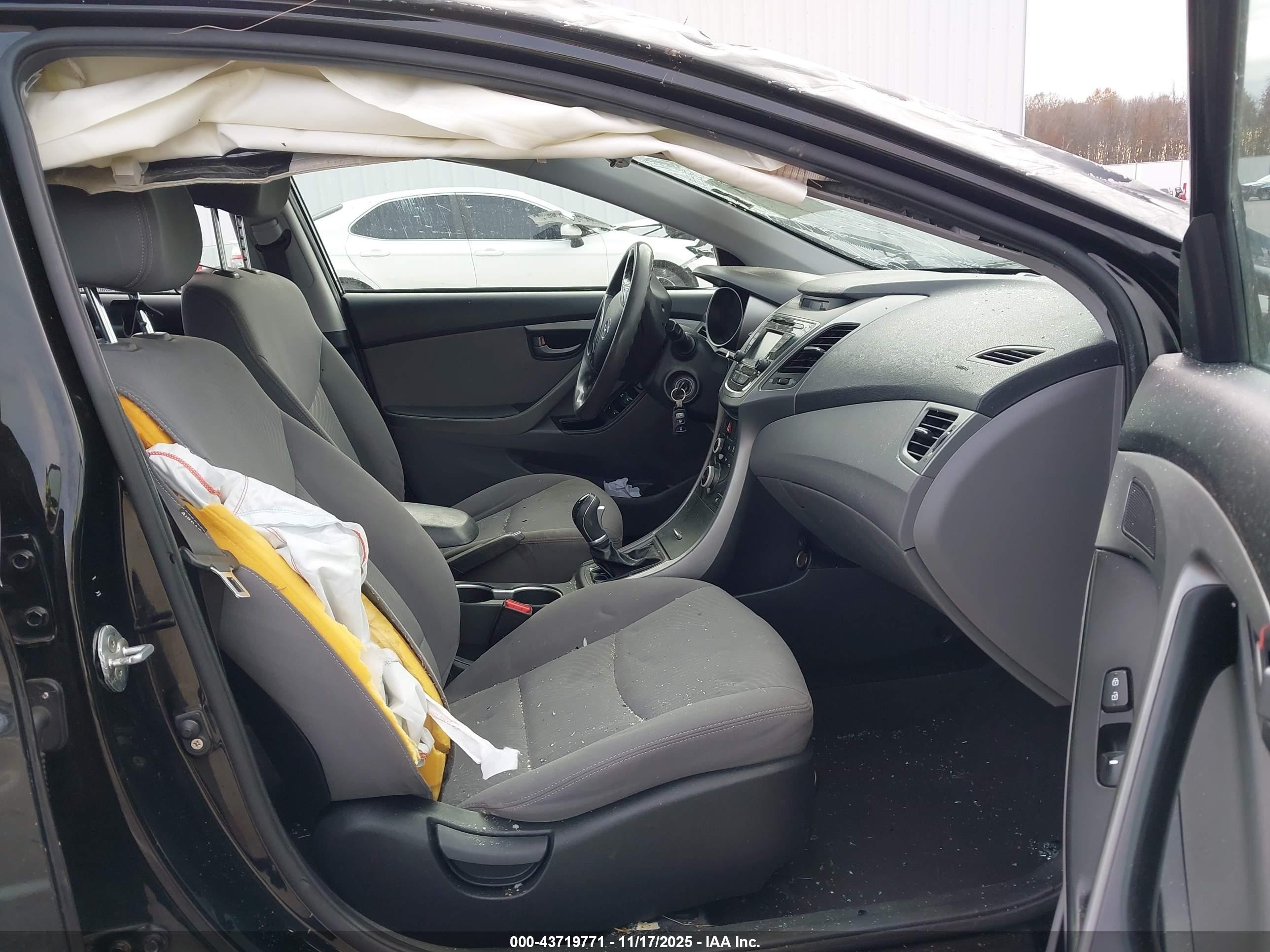 2014 Hyundai Elantra Se Black vin: KMHDH4AE0EU172536