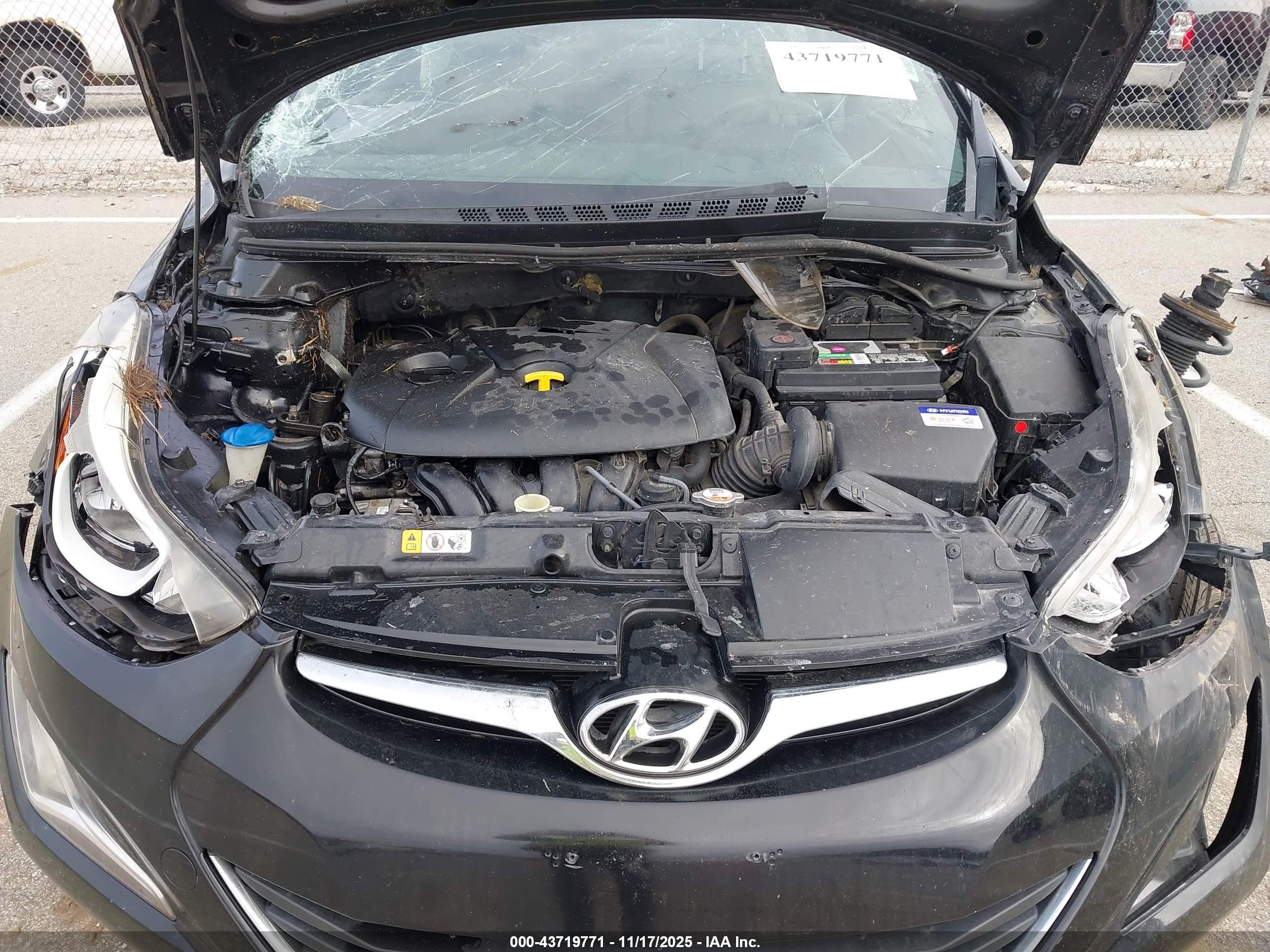 2014 Hyundai Elantra Se Black vin: KMHDH4AE0EU172536
