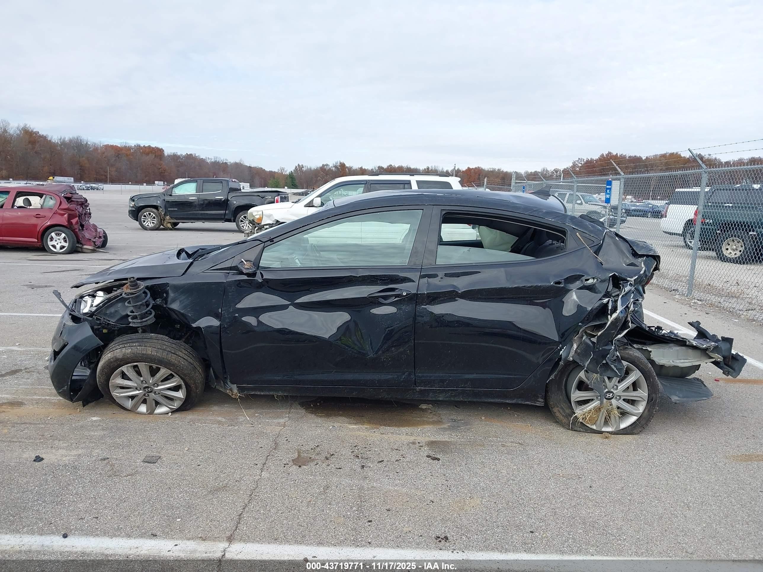 2014 Hyundai Elantra Se Black vin: KMHDH4AE0EU172536