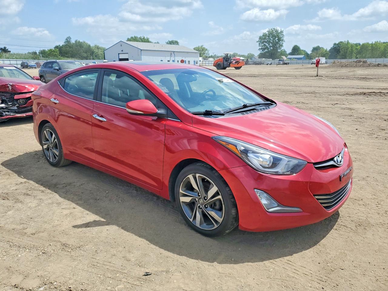 2014 Hyundai Elantra Limited Red vin: KMHDH4AE0EU179082